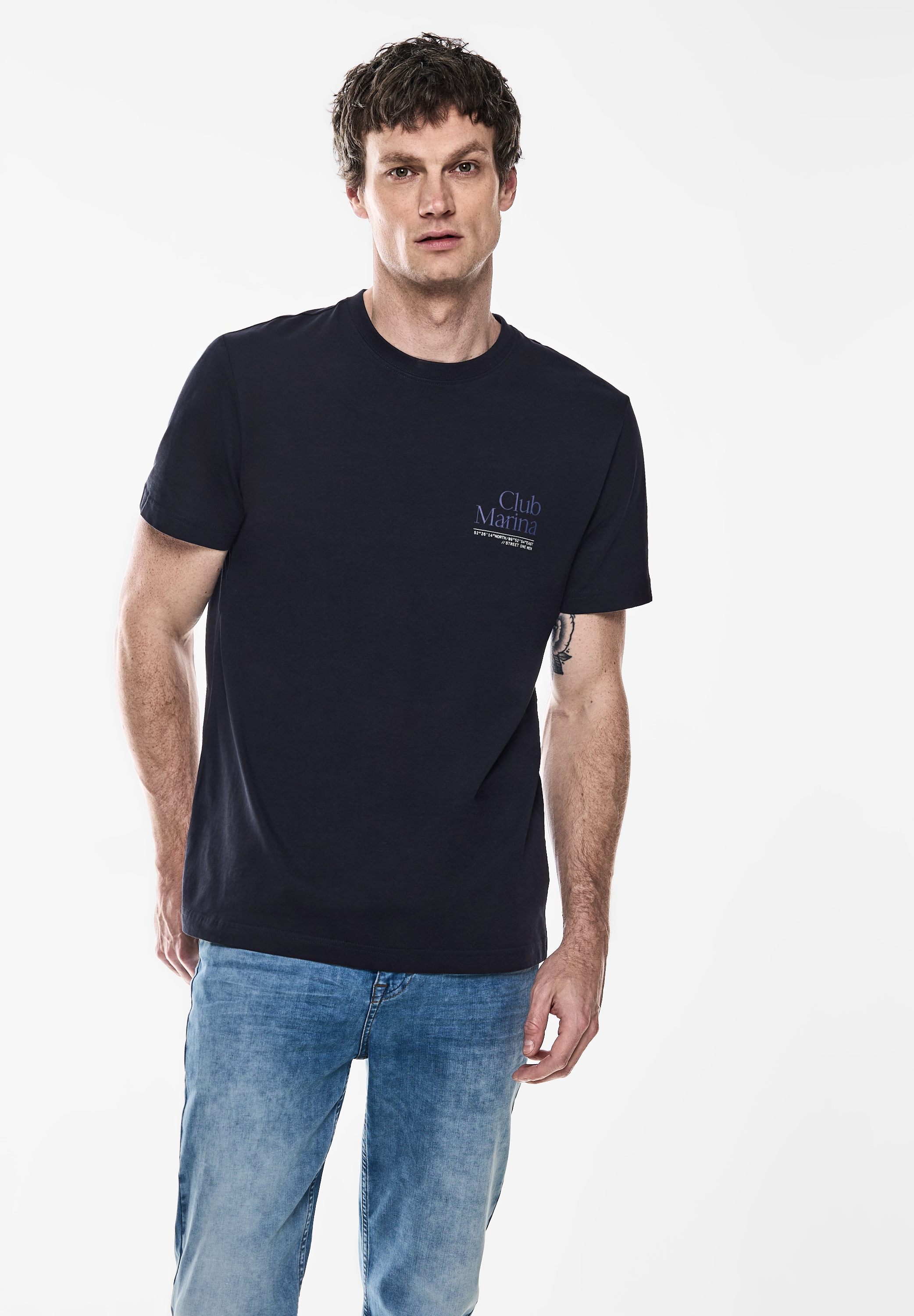 STREET ONE MEN T-Shirt, aus reiner Baumwolle