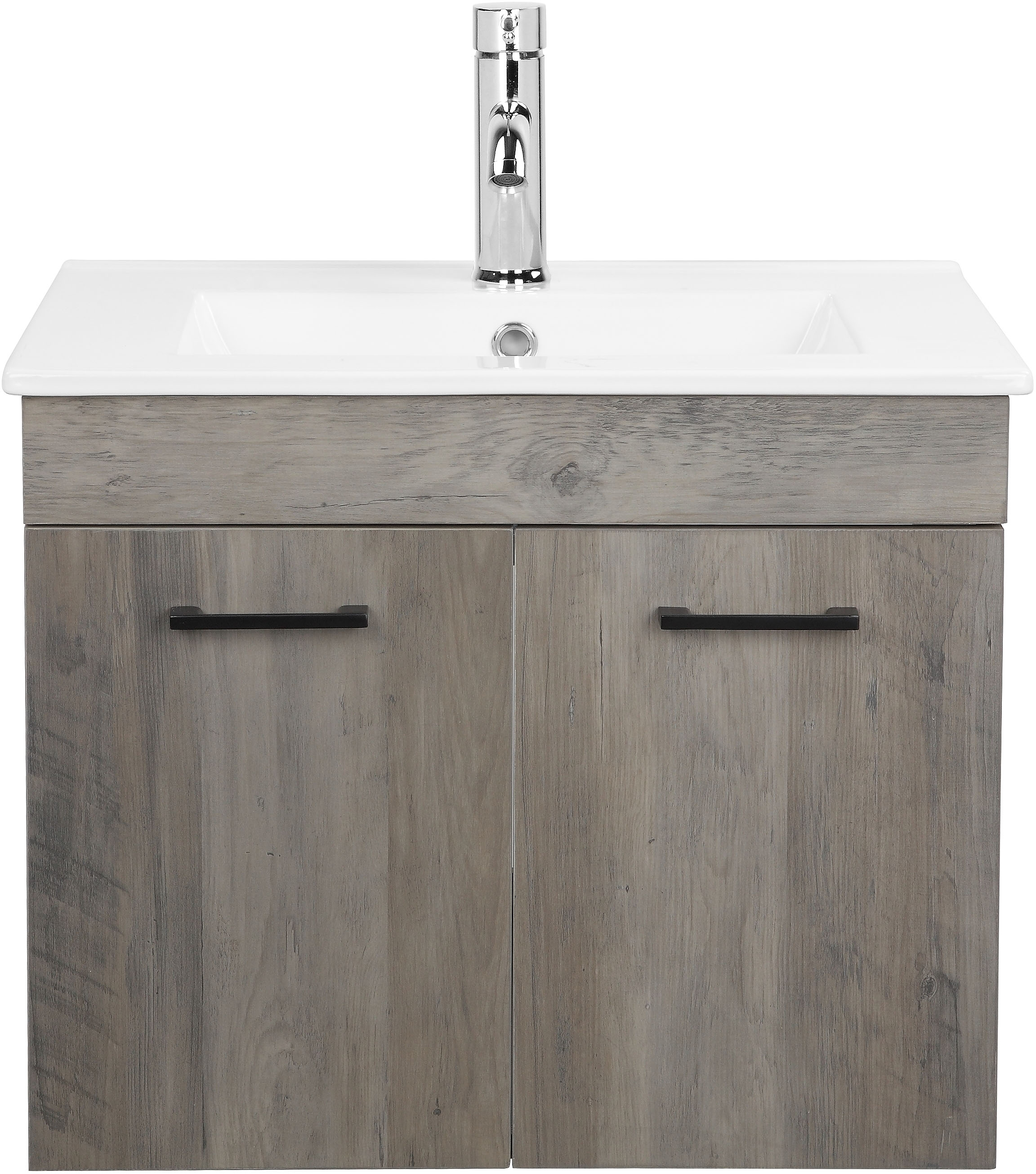 Thumbnail - welltime Waschtisch "Florenz, Breite 60cm, 2 Tür, 2 Fächer, MDF-Front" Set, Waschtisch inklusive Waschbecken, Waschplatz...