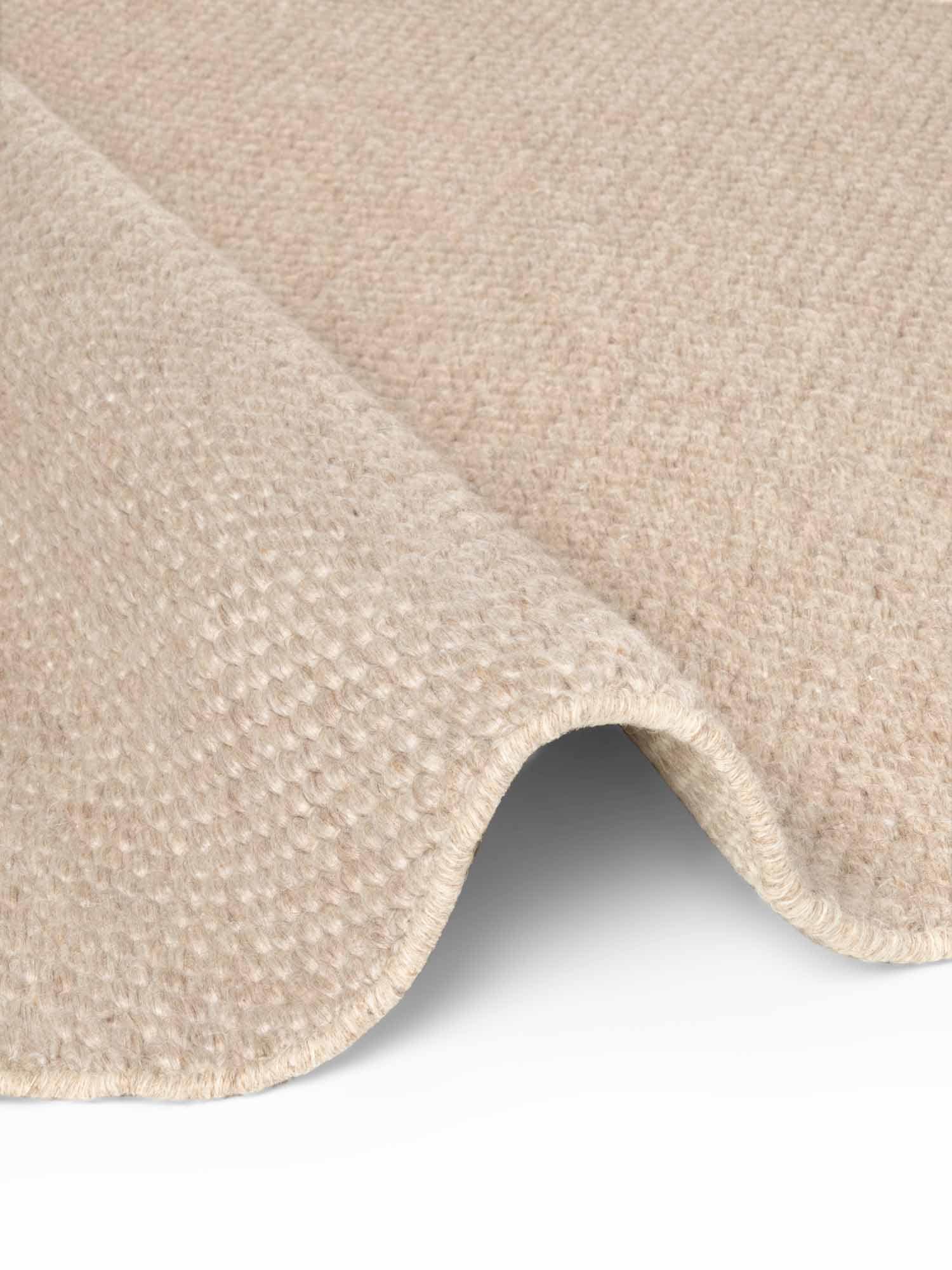 ELLE DECORATION »Beans« rund 10 mm Höhe Handweb Teppich Wolle, Rund, Perlenstruktur, Wohnzimmer, Schlafzimmer
