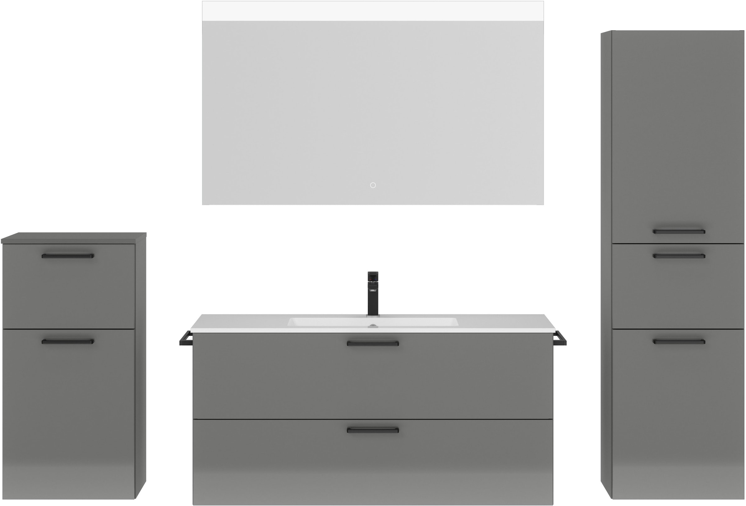 nobilia Badmöbel-Set "Tolvina" vormontiert, mit Soft-Close, 4 Stk. tlg. günstig online kaufen