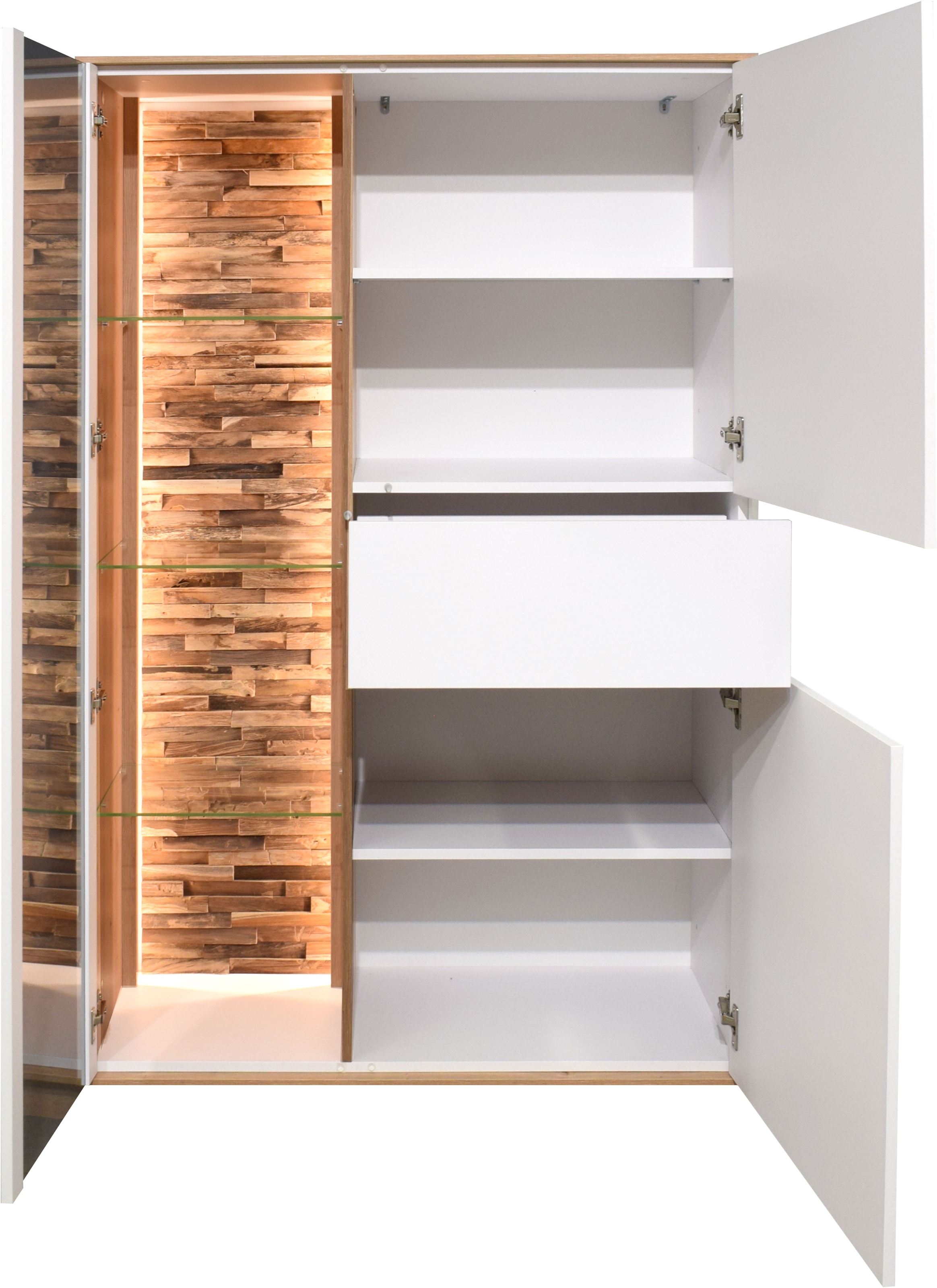 Mäusbacher Highboard Faro Highboard B 101 cm, inkl.Beleuchtung, Push to open Funktion