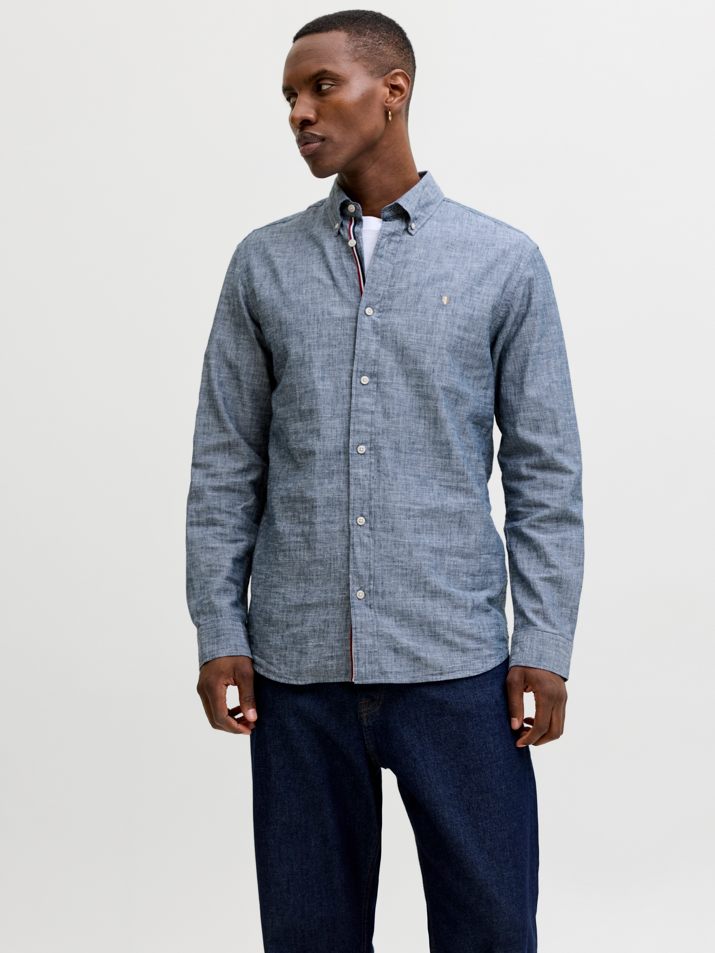 Jack & Jones Langarmhemd "JPRBLUSUMMER LINEN BLEND SHIELD LS SHIRT" günstig online kaufen