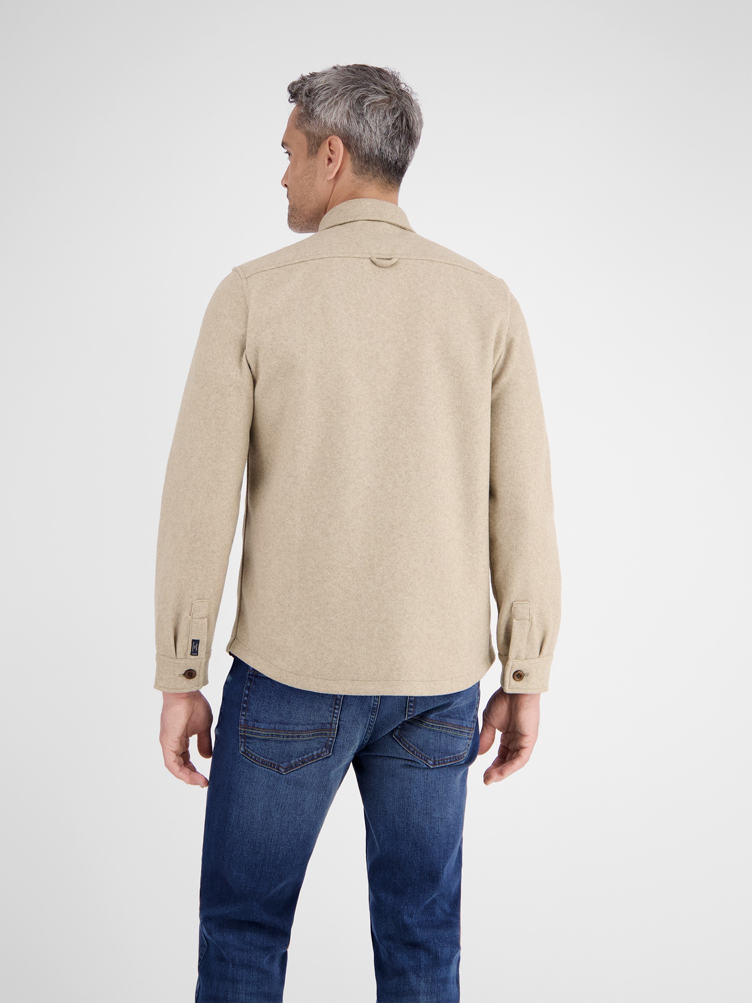LERROS Langarmhemd »LERROS Urban-Style Hemdjacke in Wolloptik«