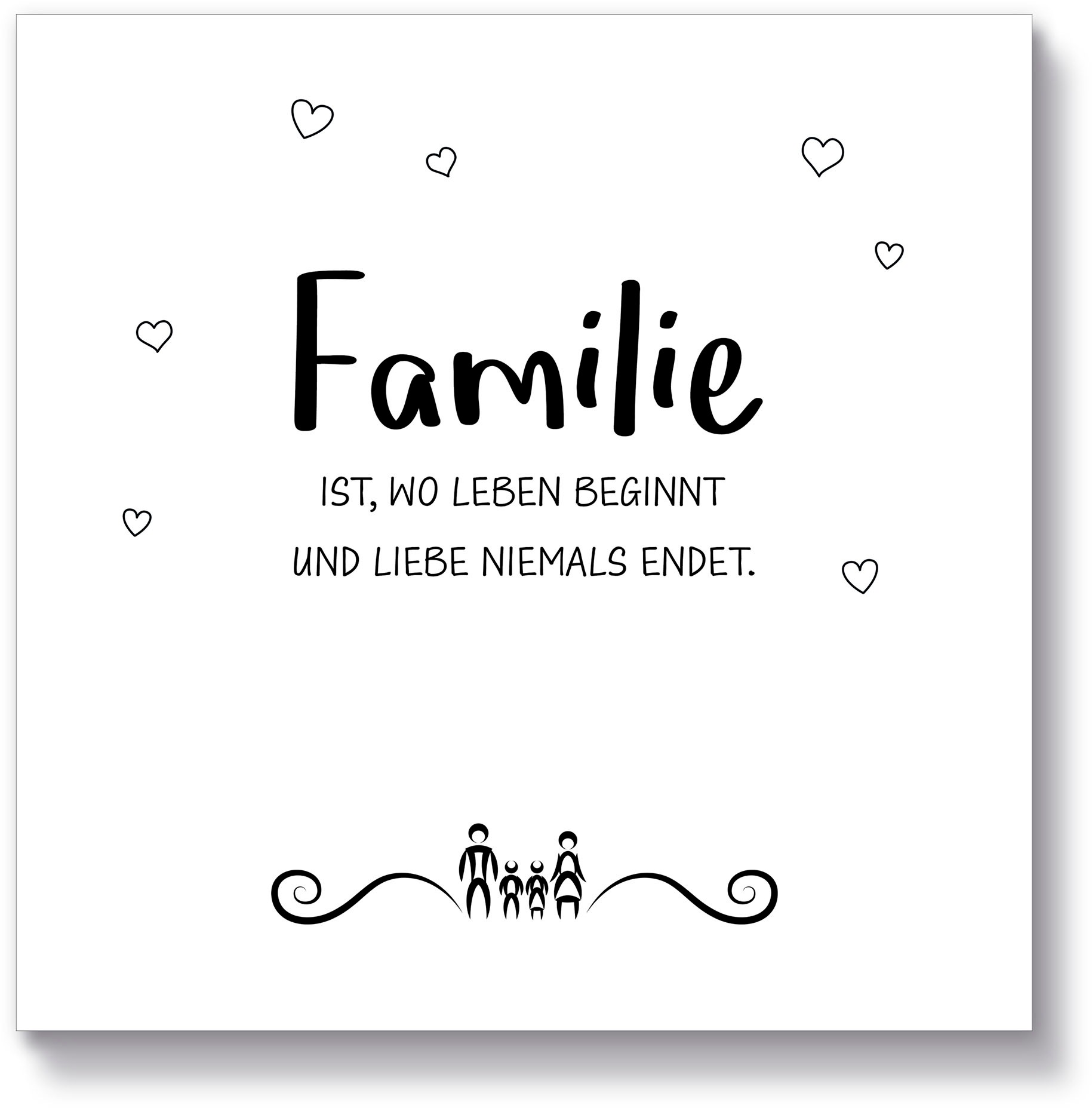 Artland Holzbild "Familie II", Sprüche & Texte, (1 St.)