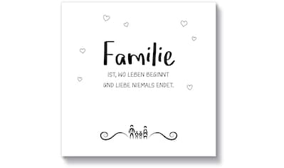 Holzbild »Familie II«, Sprüche & Texte, (1 St.)