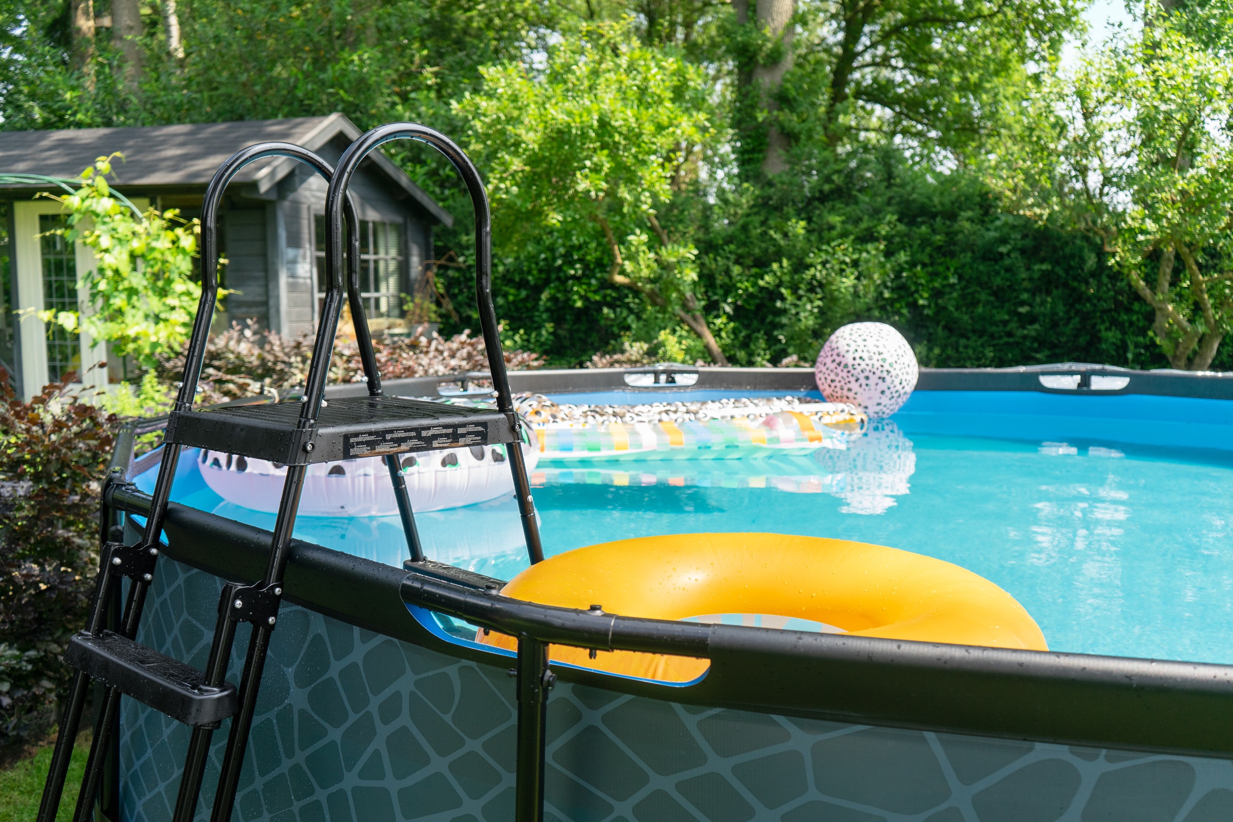 Piscine avec pompe filtrante à sable en cuir enfant Exit Toys 488 x 122 cm