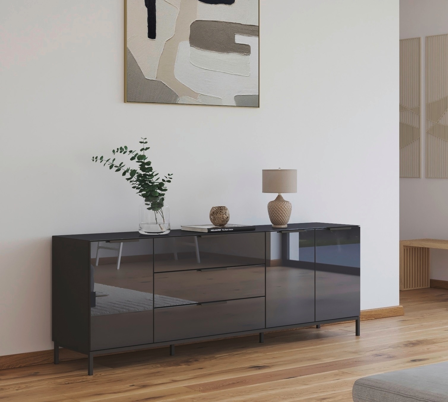 rauch Kombikommode "Kommode Türkommode Sideboard Kombikommode FLIPP mit Gla günstig online kaufen