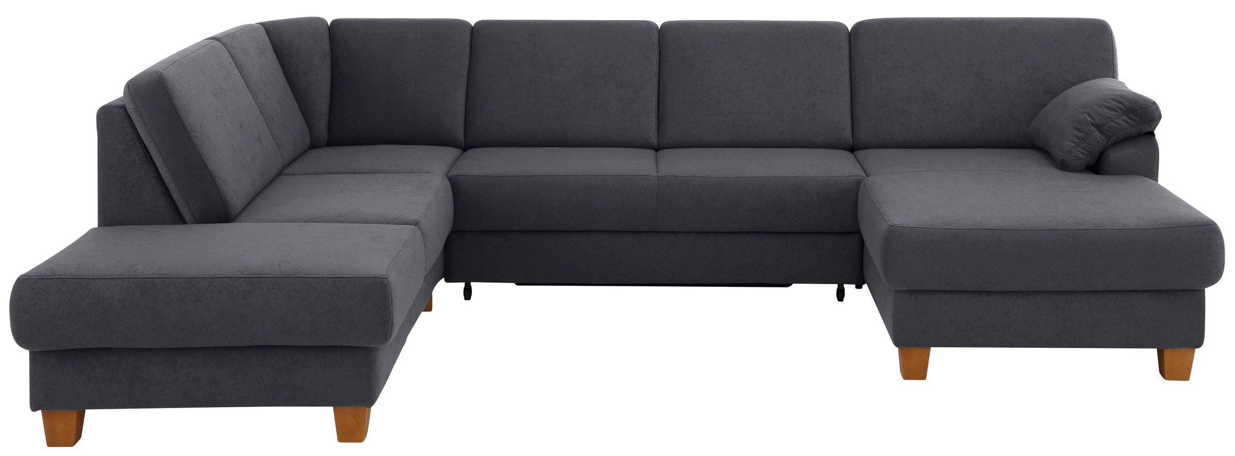 Wohnlandschaft HOME AFFAIRE "Belfort U-Form", grau (anthrazit), B:314cm H:88cm T:91cm, Luxus-Microfaser Vintageoptik(100% Polyester);Struktur fein ( 100% Polyester);Luxus-Microfaser ALTARA NUBUCK (100% Polyester), Sofas, Wohnlandschaft, mit Federkern, wah