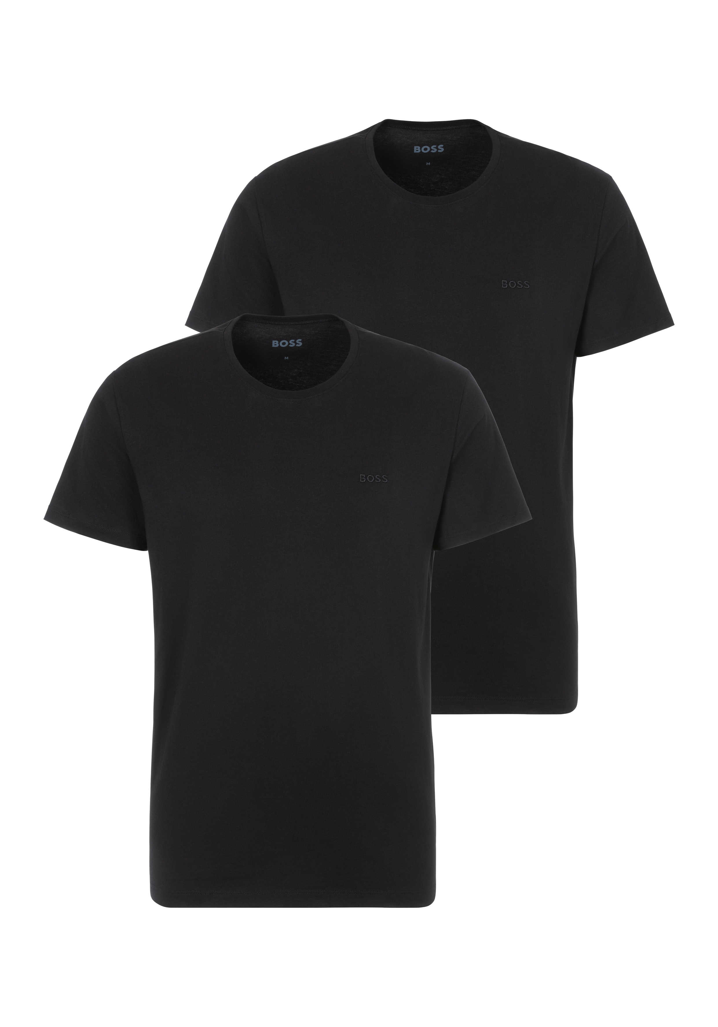 BOSS Rundhalsshirt "TShirtRN 2P Comfort" Packung, 2 Stk. mit Ton-in-Ton BOSS Logo-Schriftzug