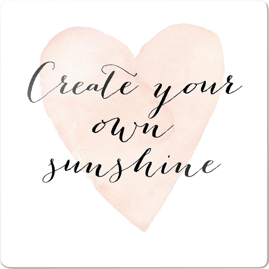 Wall-Art Glasbild »Confetti & Cream Create your own sunshine«, Landschaften