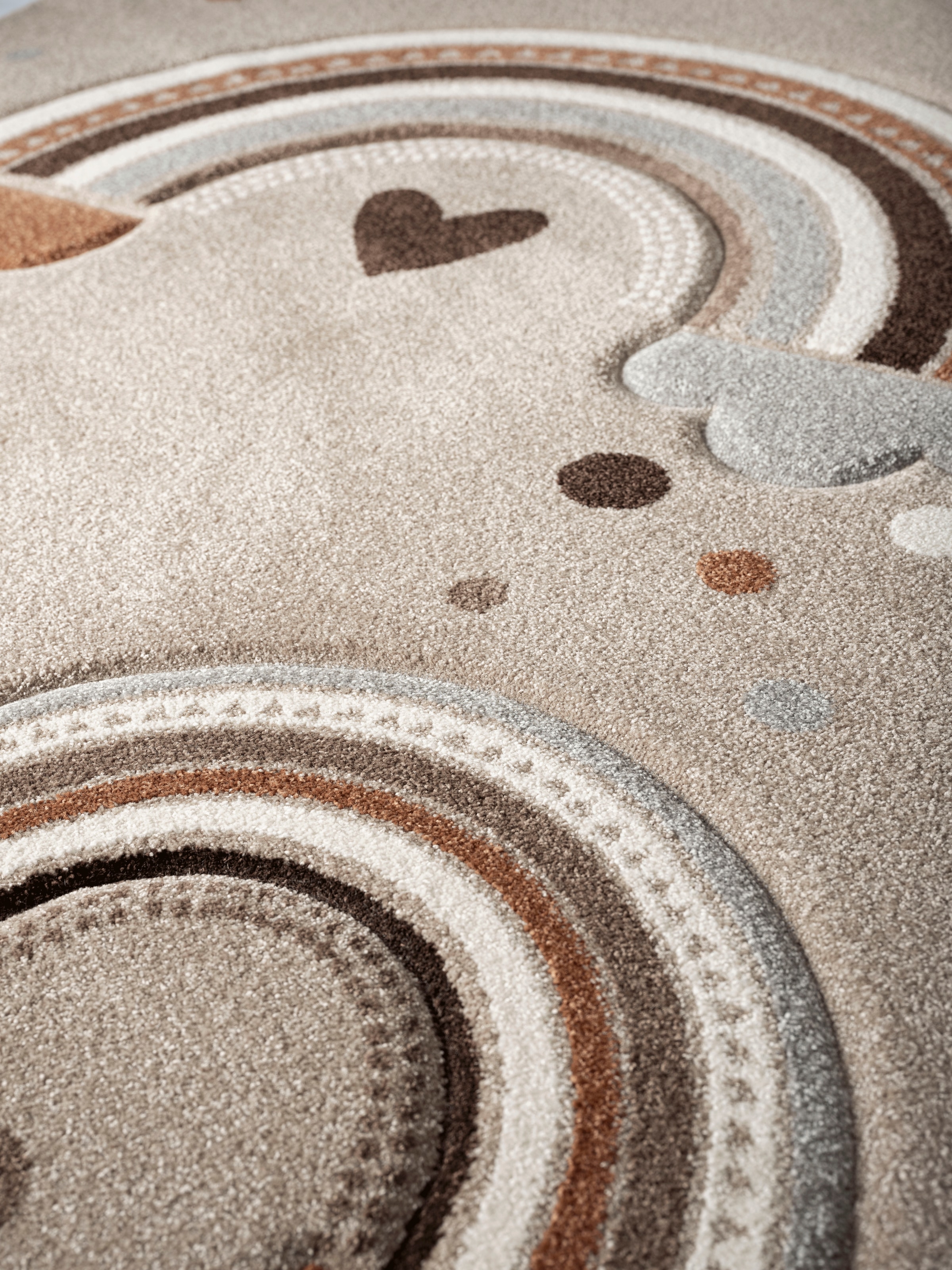 Mathe Rund teppich Regenbogen Teppich mit Quasten Tier Bodenteppich mit  Fransen Antirutschmatte für Kinder Gelber AntiRutsch Teppich für  Kinderzimmer -  Österreich