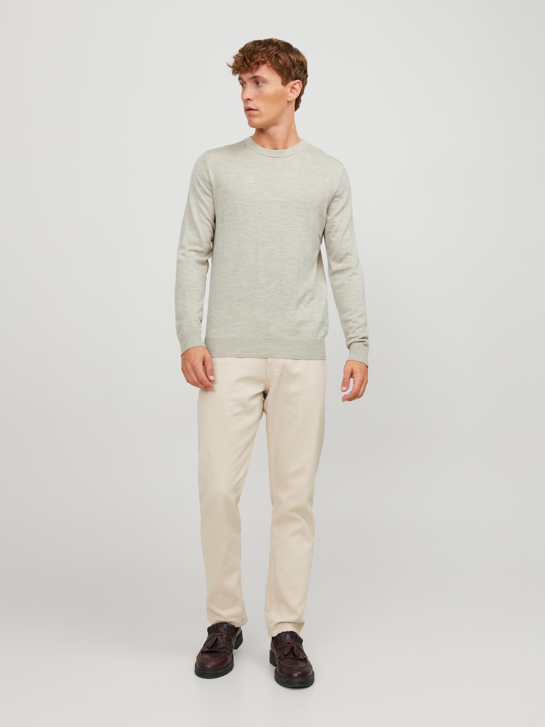 Jack & Jones Rundhalspullover »JPRBLAMARK MERINO KNIT CREW NECK LN«