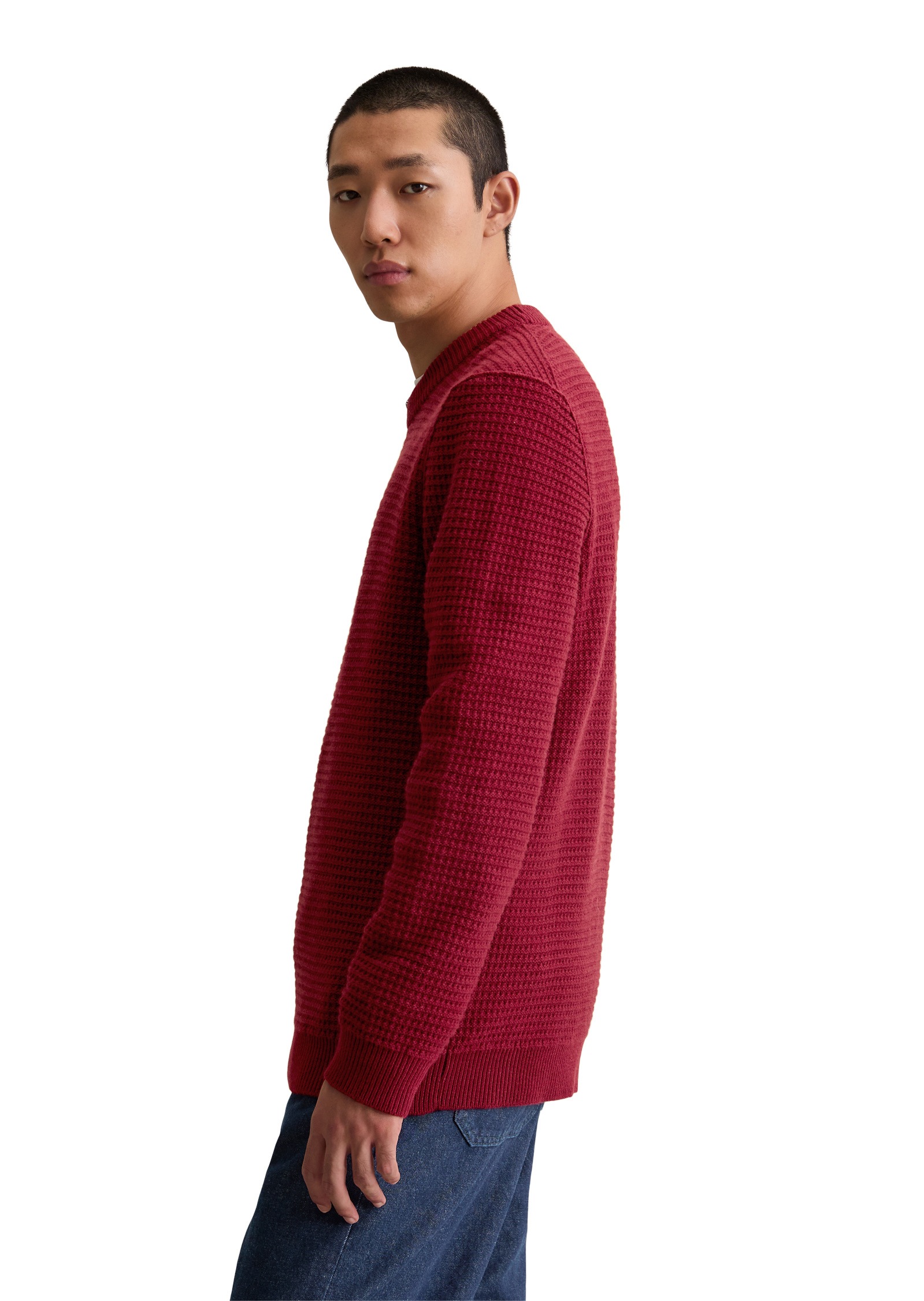 Marc OPolo DENIM Rundhalspullover "mit markanter Struktur" günstig online kaufen