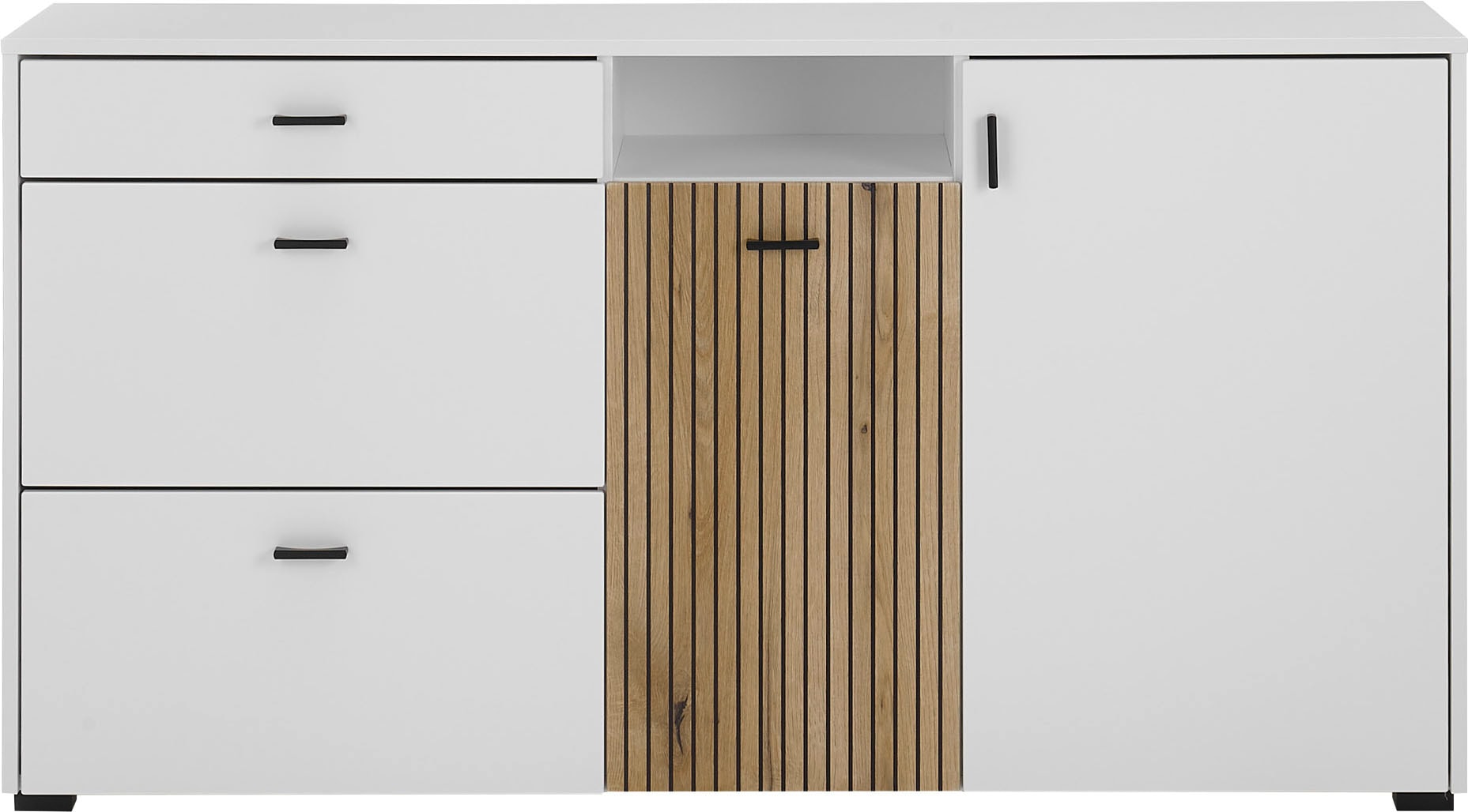 INOSIGN Sideboard »Hudson«, in moderner Trendfarbe, Griffe aus Metall (Schwarz), Breite 150 cm