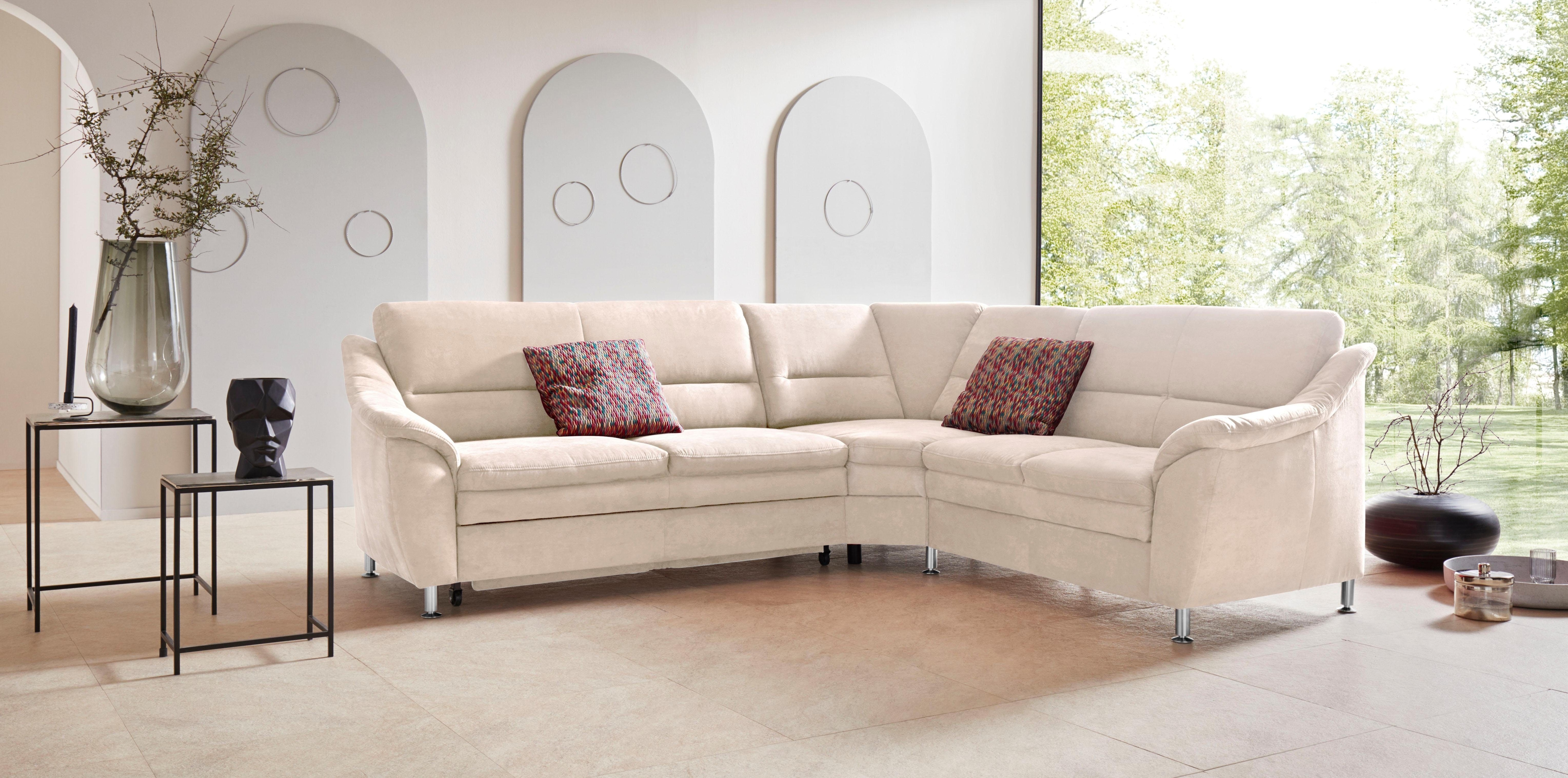 OTTO home Ecksofa "Cardoso L-Form" mit Trapezecke für mehr Sitzkomfort, wahlweise auch mit Schlaffunktion
