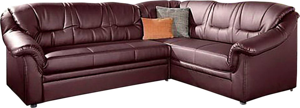 DOMO collection Ecksofa "Montana, zeitlose Rückensteppung, bequeme Armlehne günstig online kaufen