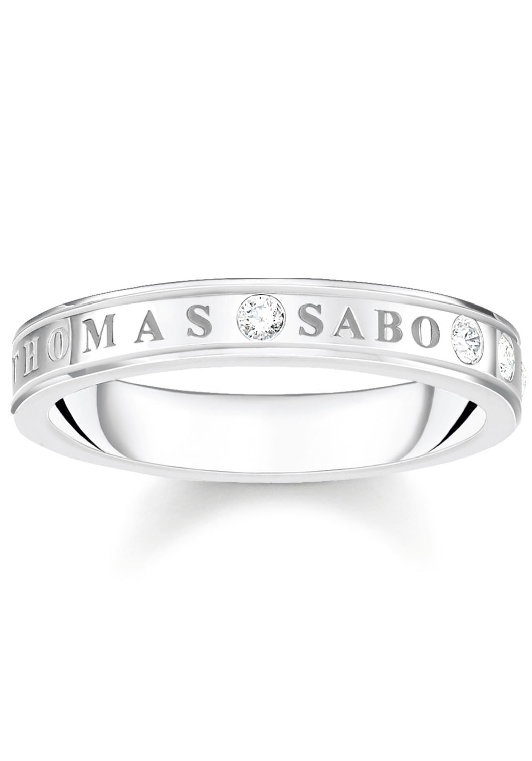 THOMAS SABO Fingerring »mit weißen Steinen, TR2253-051-14-52,54,56,58«, mit Zirkonia (synth.)