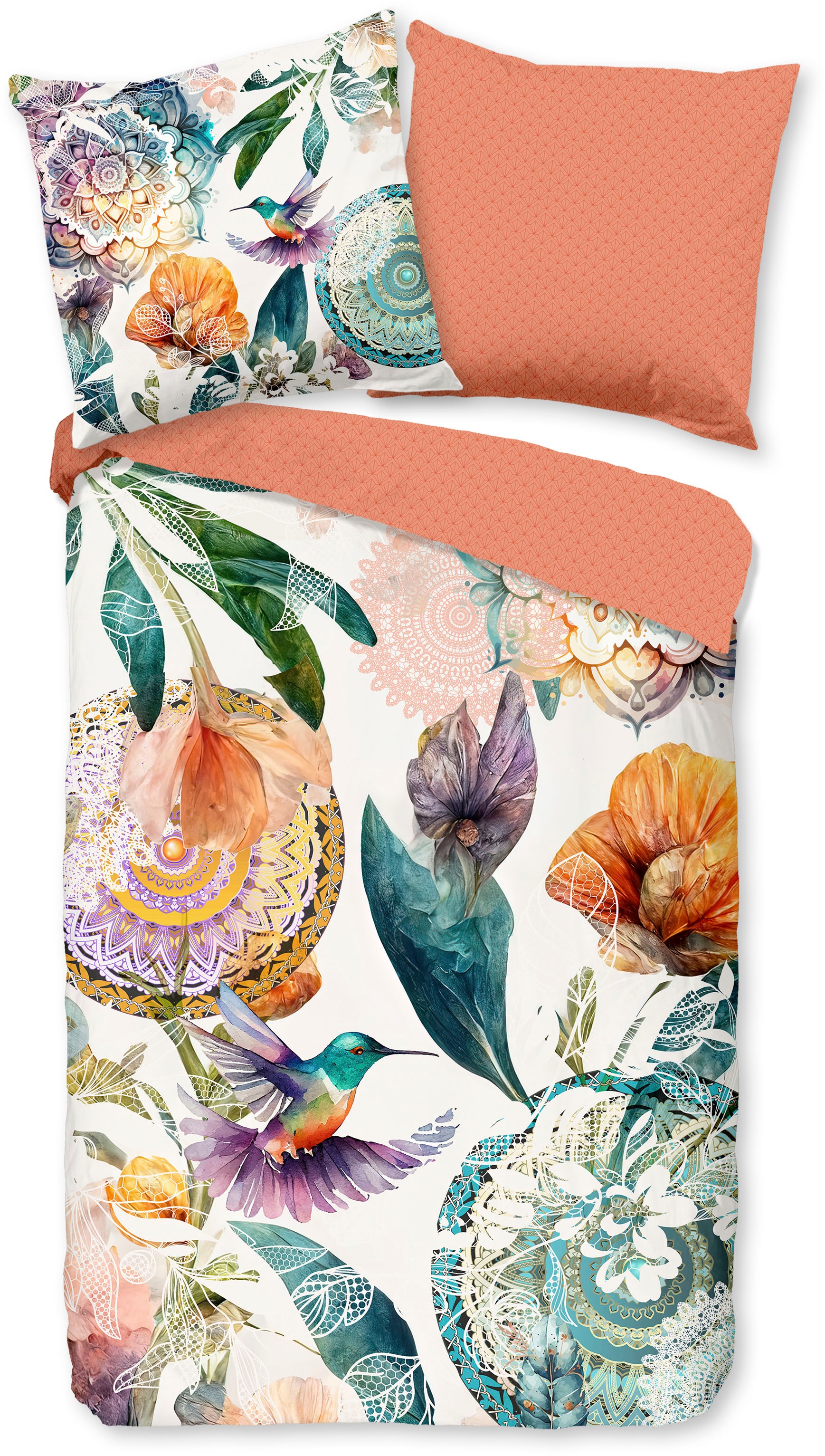 hip Wendebettwäsche "BERNICE" 2 Stk. Mako-Satin, 135x200, Reißverschluss, W günstig online kaufen