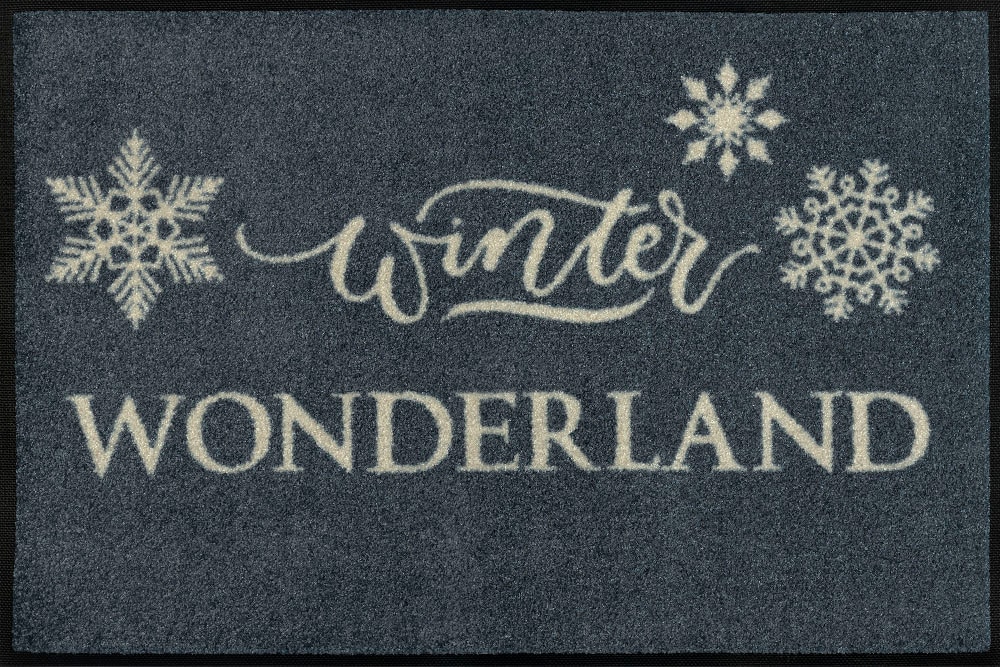 Fußmatte »Winter rechteckig, waschbar by Kleen-Tex wash+dry geeignet, Wonderland«, mit Schmutzfangmatte, | Outdoor Spruch, und BAUR In-