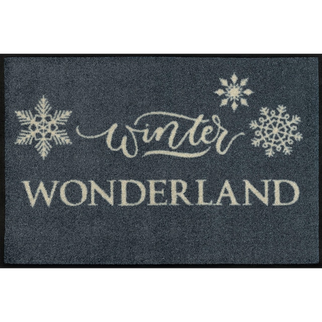 wash+dry by Kleen-Tex Fußmatte »Winter Wonderland«, rechteckig,  Schmutzfangmatte, mit Spruch, In- und Outdoor geeignet, waschbar | BAUR