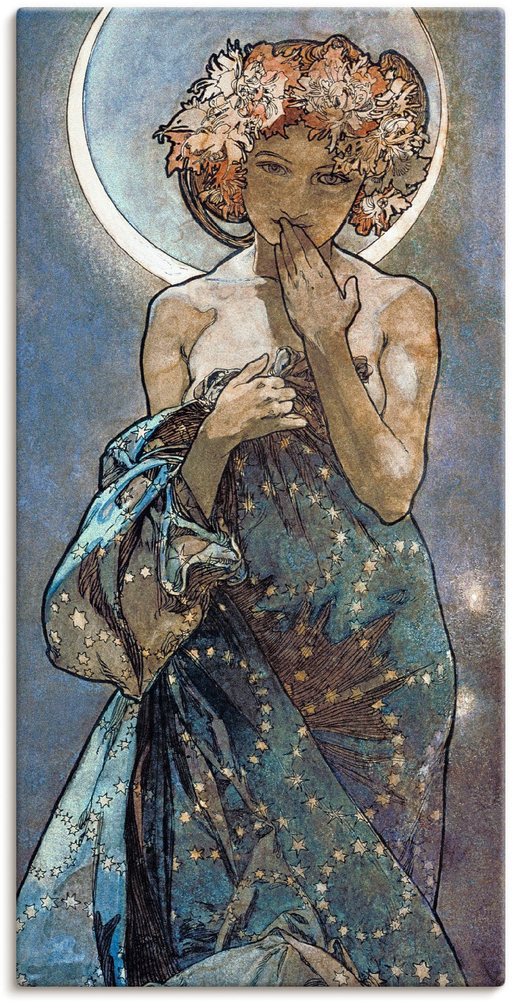 Artland "Sterne Der Mond 1902" Frau 1 Stk. tlg. als Leinwandbild, Poster in günstig online kaufen