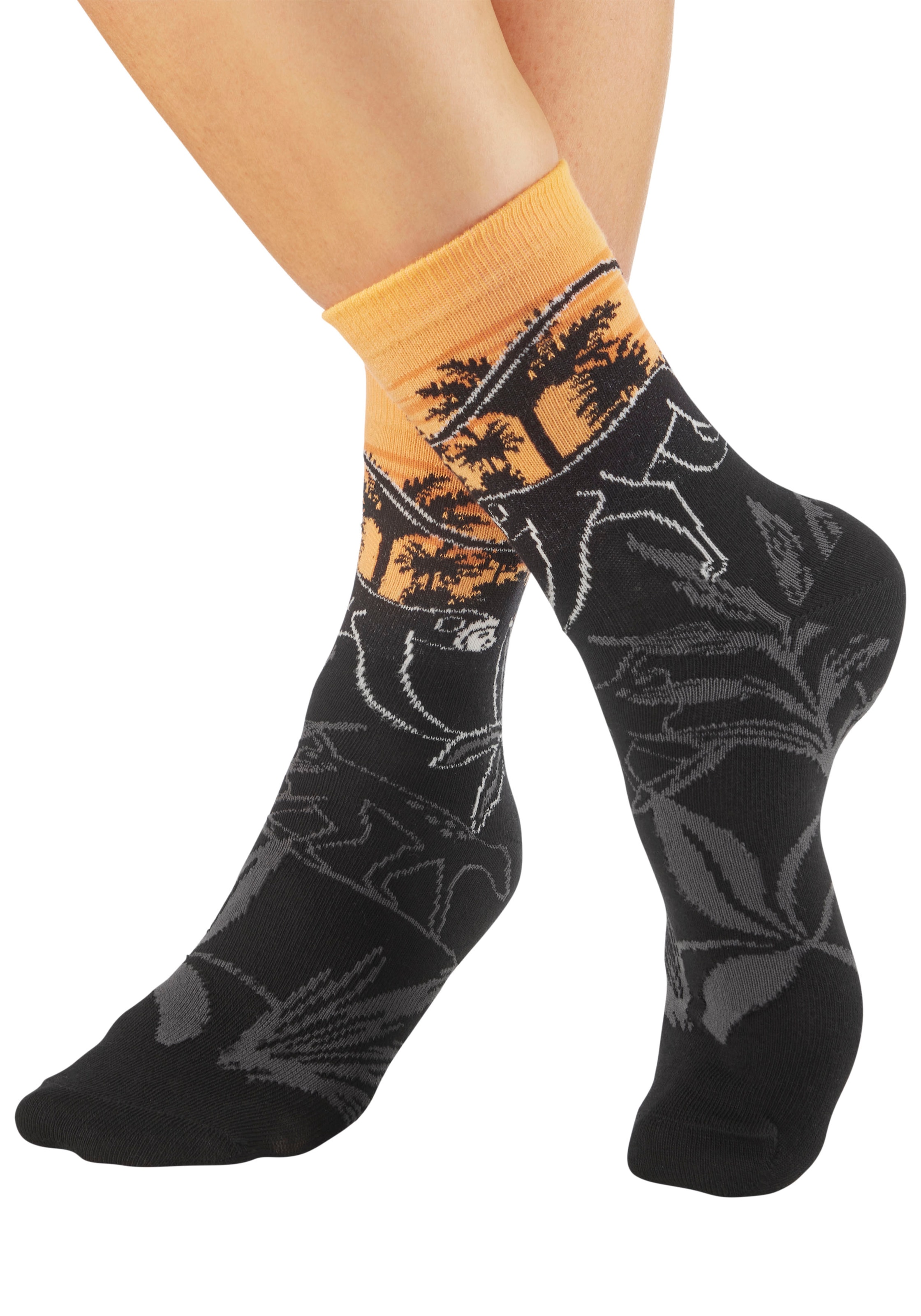 H.I.S Basicsocken Packung, 5 Paar tlg. mit aufwendigen Designs