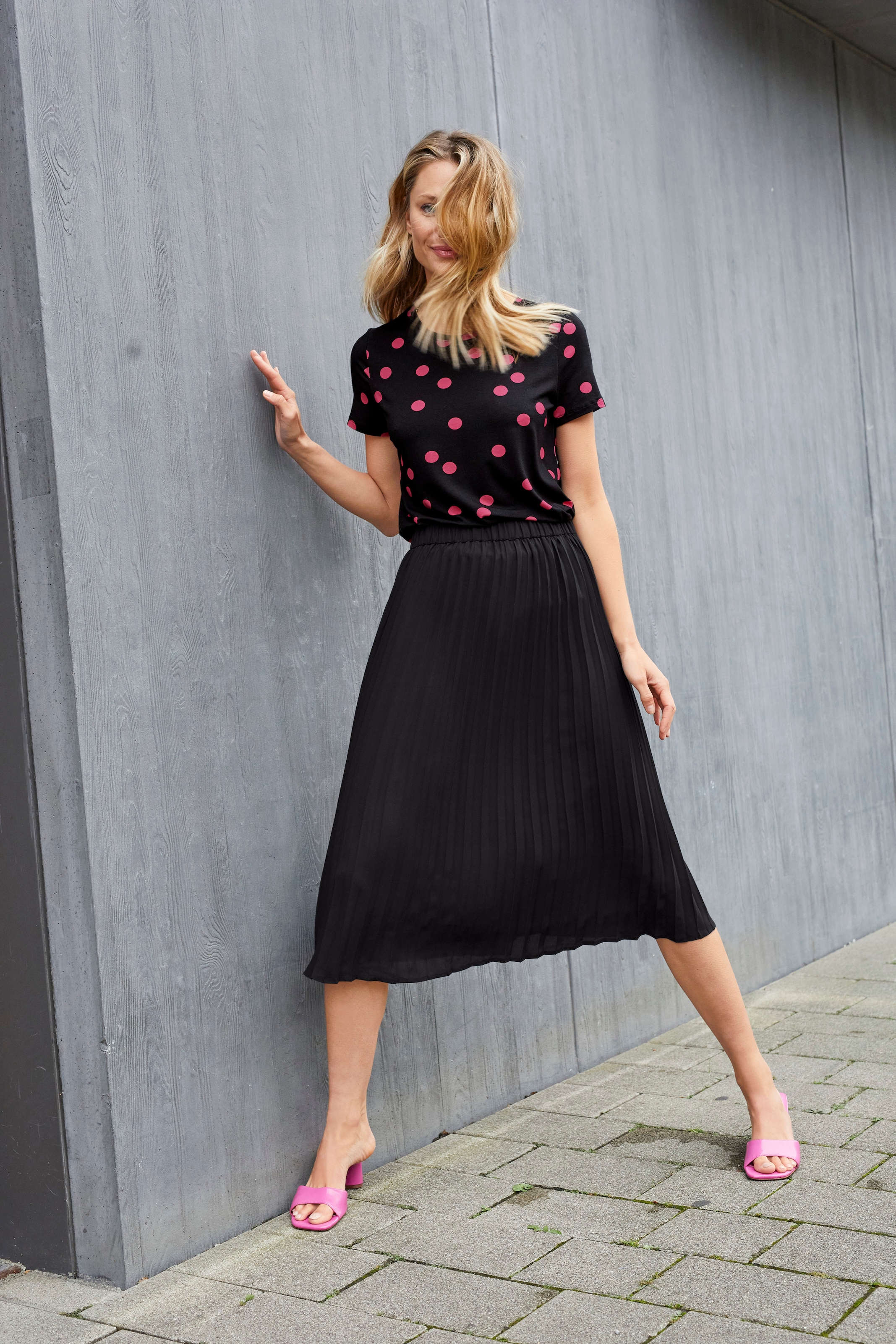 Aniston CASUAL Plisseerock, in trendiger Farbpalette online bestellen | BAUR