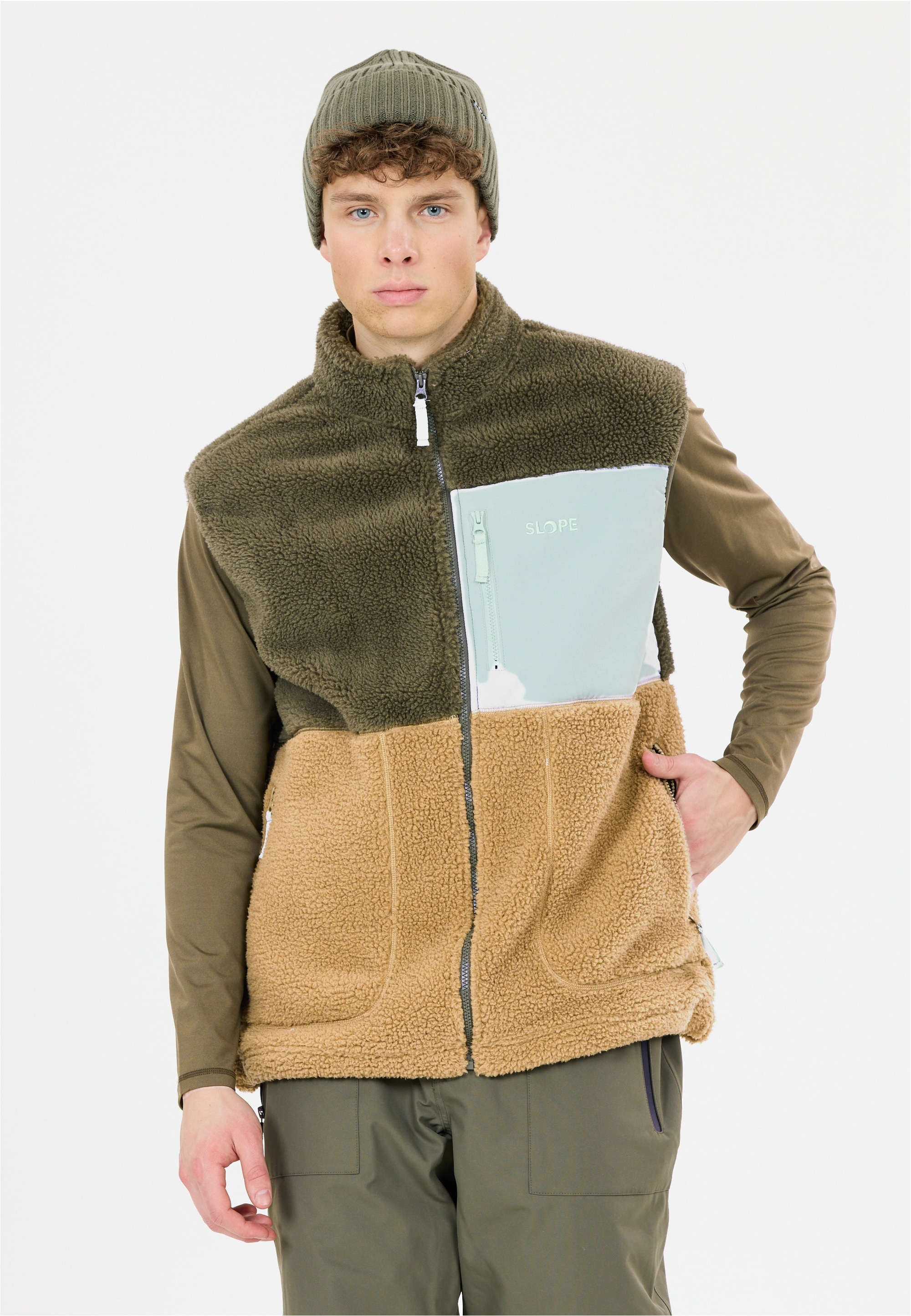 SLOPE Softshellweste »Katau« aus weichem Teddy-Material