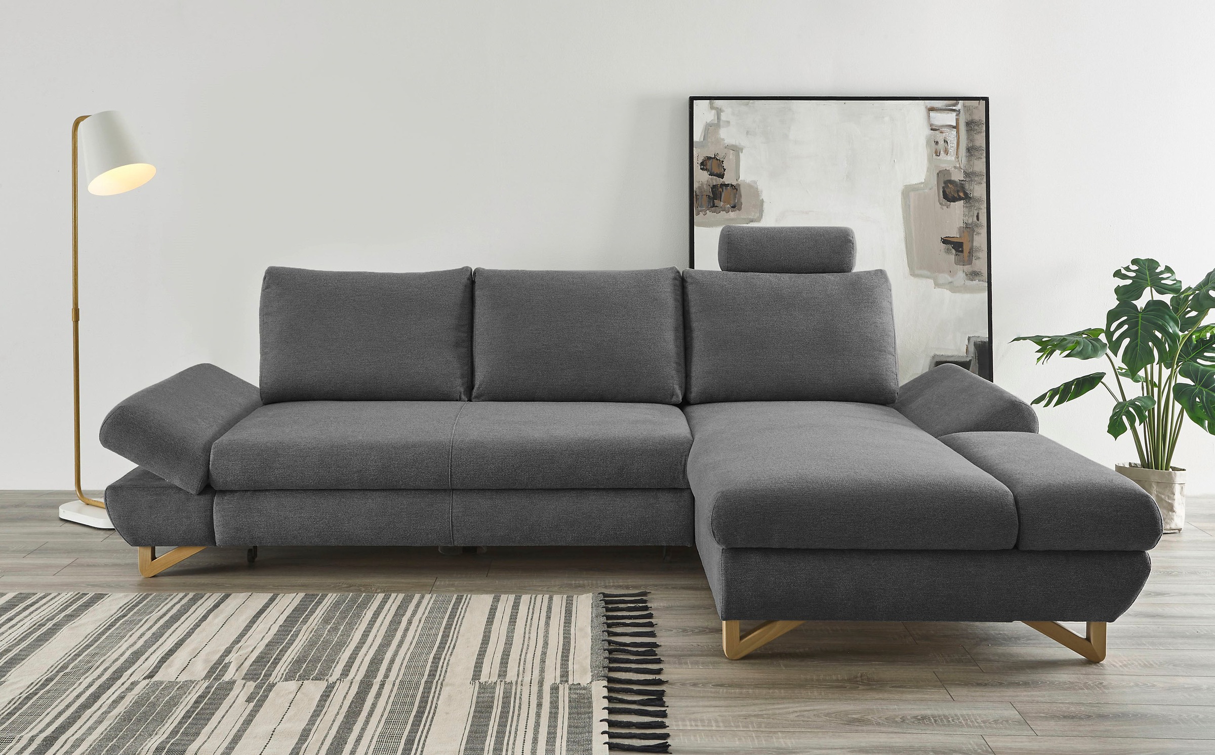 Home affaire Ecksofa "City/Giron, L-Form," verstellbare Armlehnen mit Raste günstig online kaufen
