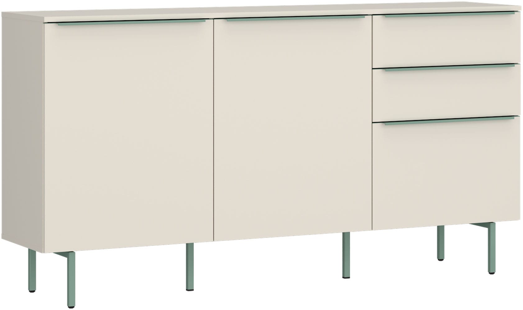 TOM TAILOR HOME Kommode Lowboard, Breite 165 cm,3 Türen,2 Schubladen, viel Stauraum