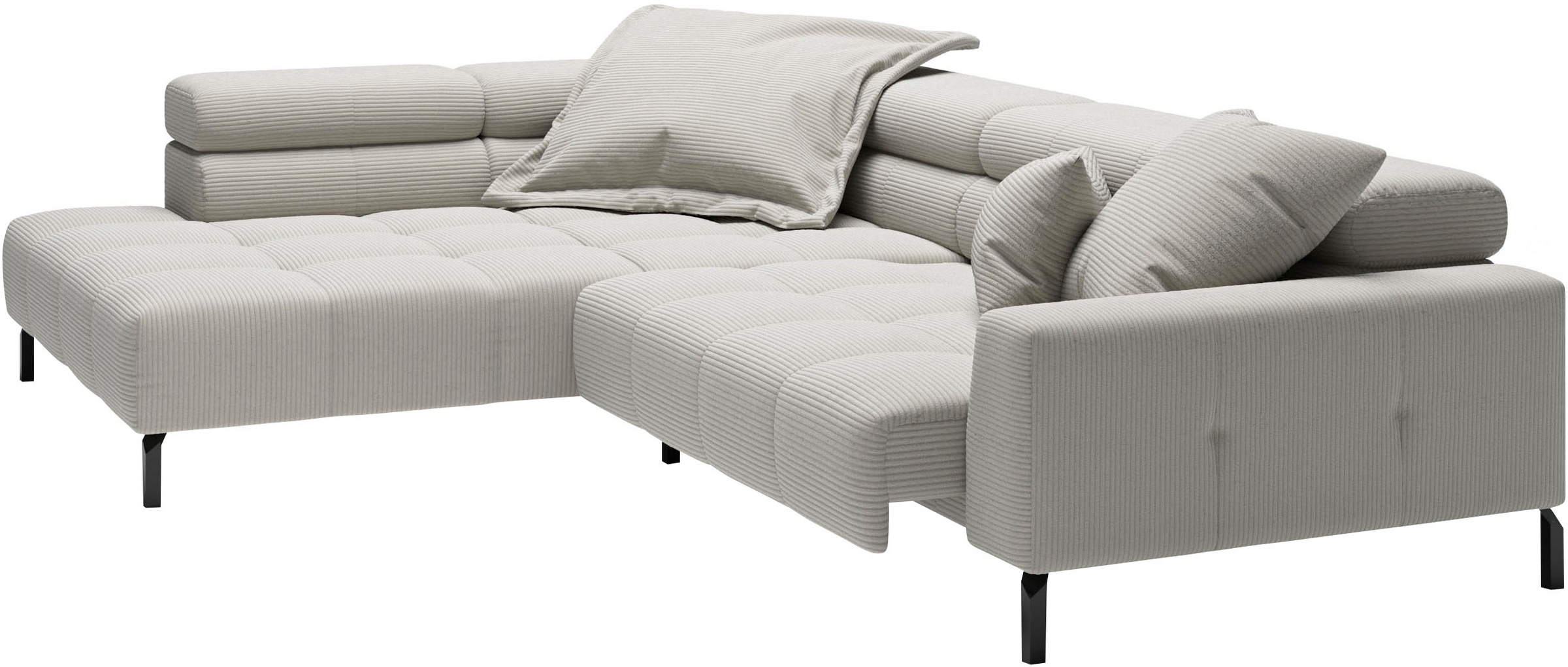Places of Style Ecksofa »Cleveland, L-Form, incl. Kopfteilverstellung, Breite 311 cm«, wahlweise elektrischer Sitzvorzug