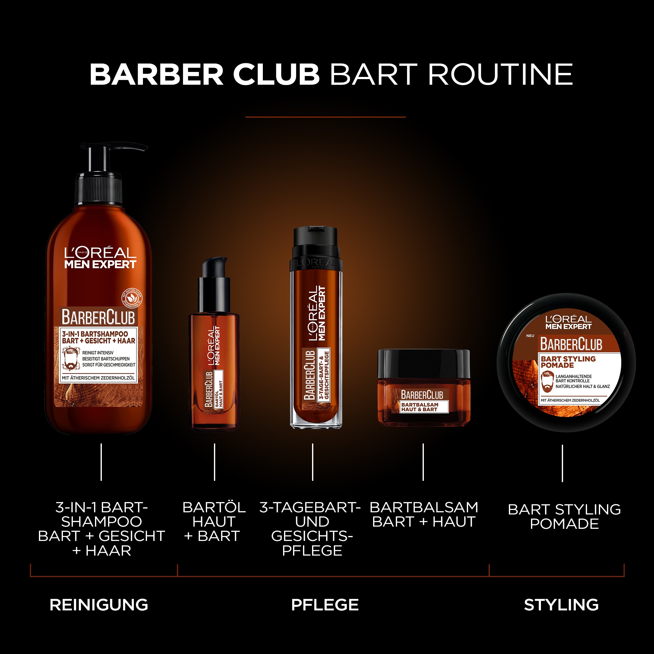 L\'ORÉAL kaufen gepflegter Bartöl Juckreiz; PARIS BAUR Zedernholzöl »Barber ohne MEN Club«, mit EXPERT Bart |