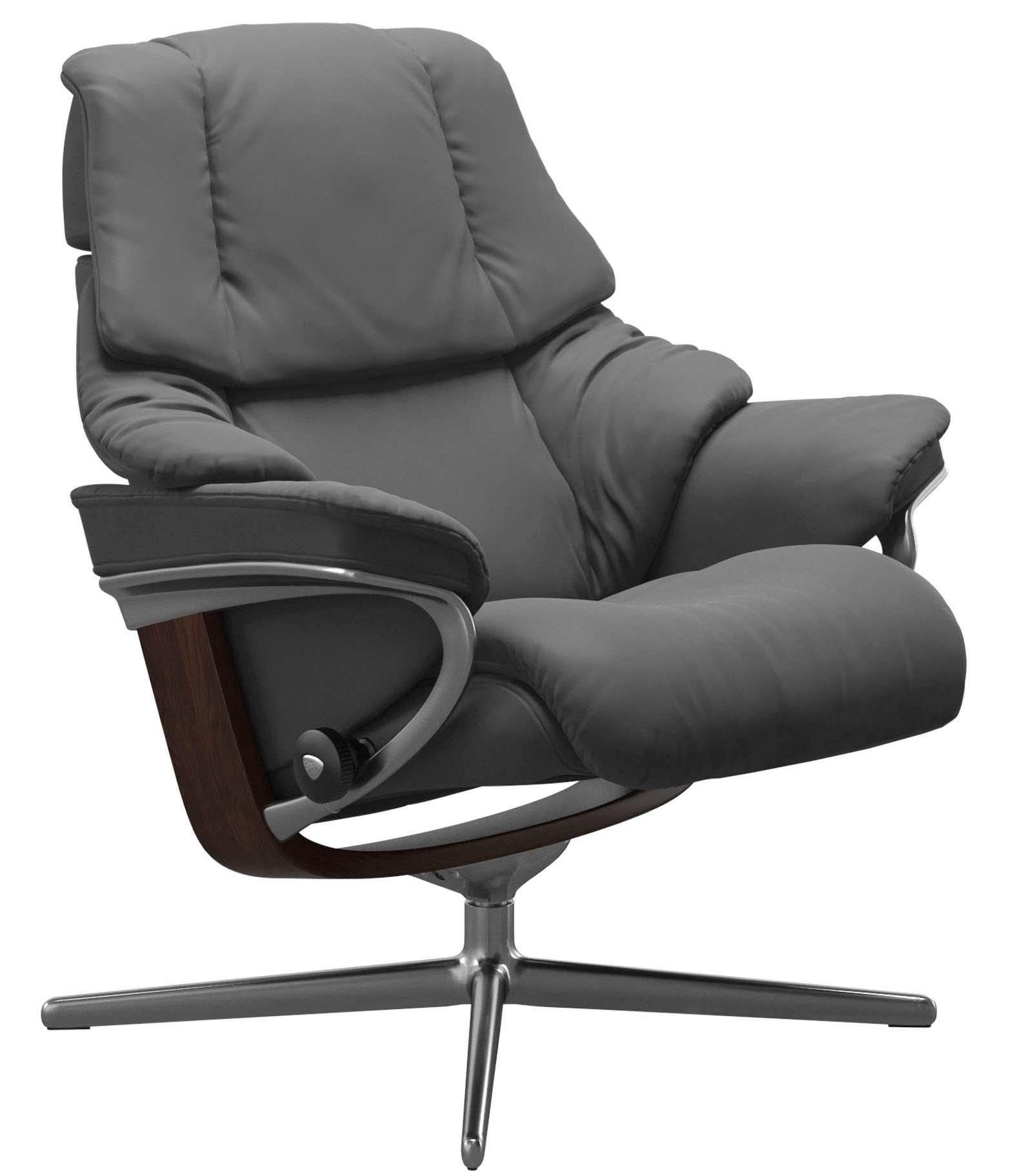 Thumbnail - Stressless Relaxsessel "Reno", mit Cross Base, Größe S, M & L, Holzakzent Braun