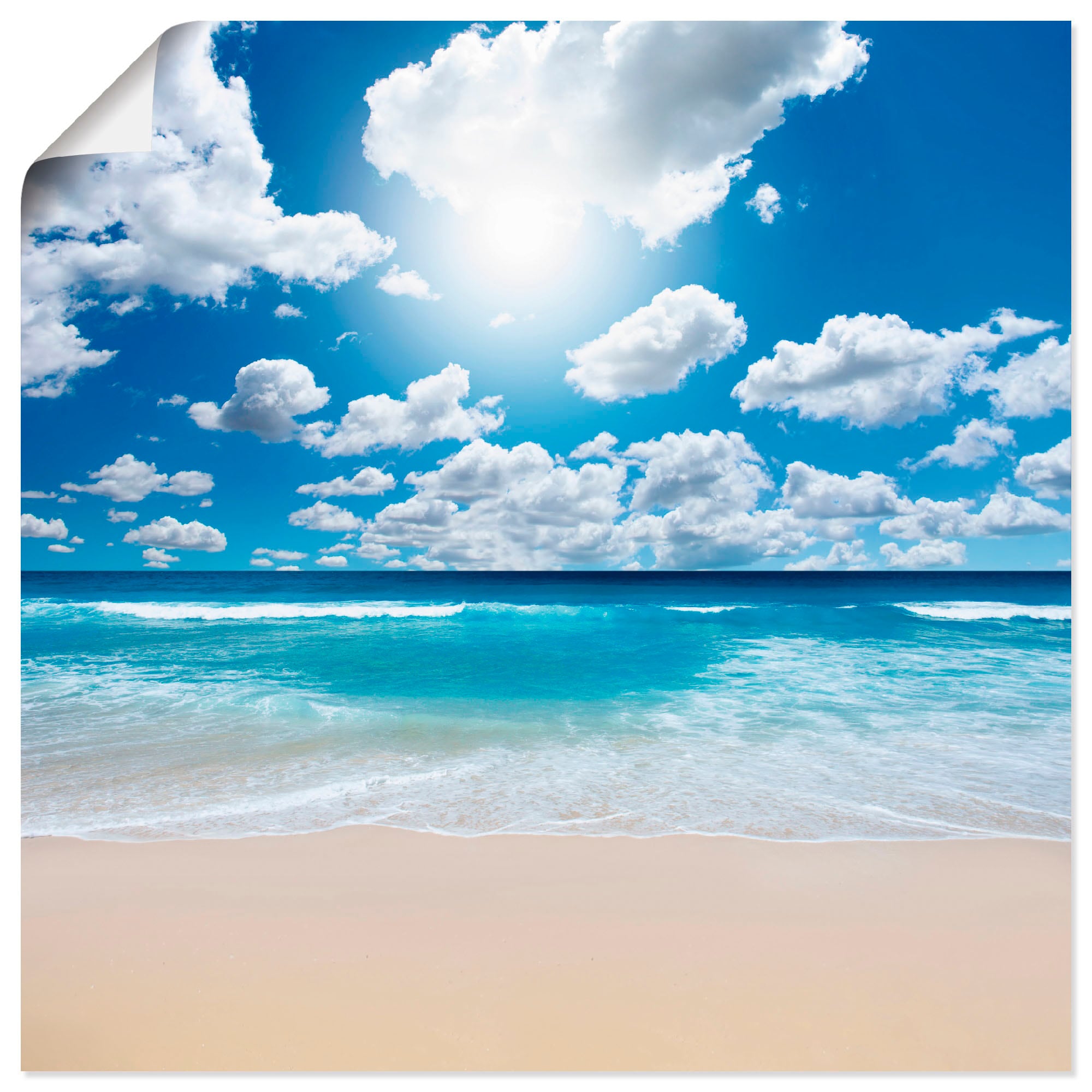 Artland Wandbild "Großartige Strandlandschaft" Strand 1 Stk. tlg. als Leinw günstig online kaufen