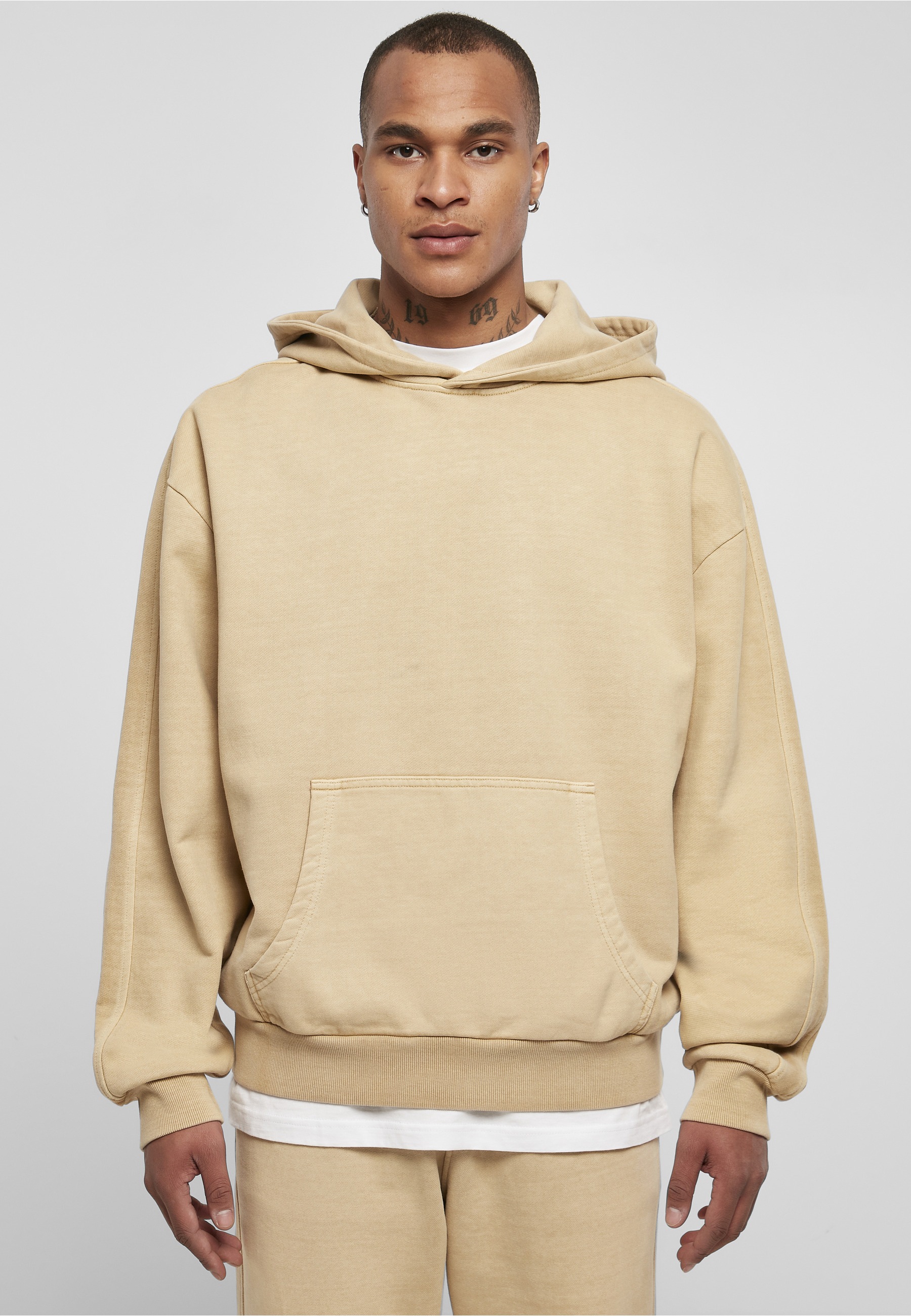 URBAN CLASSICS Kapuzenpullover »Urban Classics Herren Heavy Terry Garment Dye Hoody« 1 Stk.