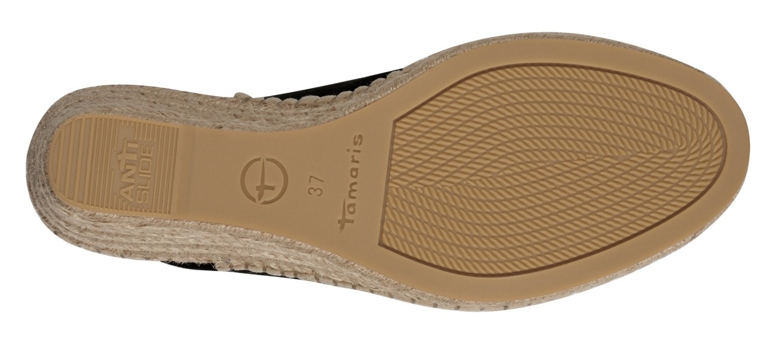 Tamaris Slingpumps, Keilabsatz, Plateau, Sandale, Sommerschuh, eingearbeiteter Gummizug