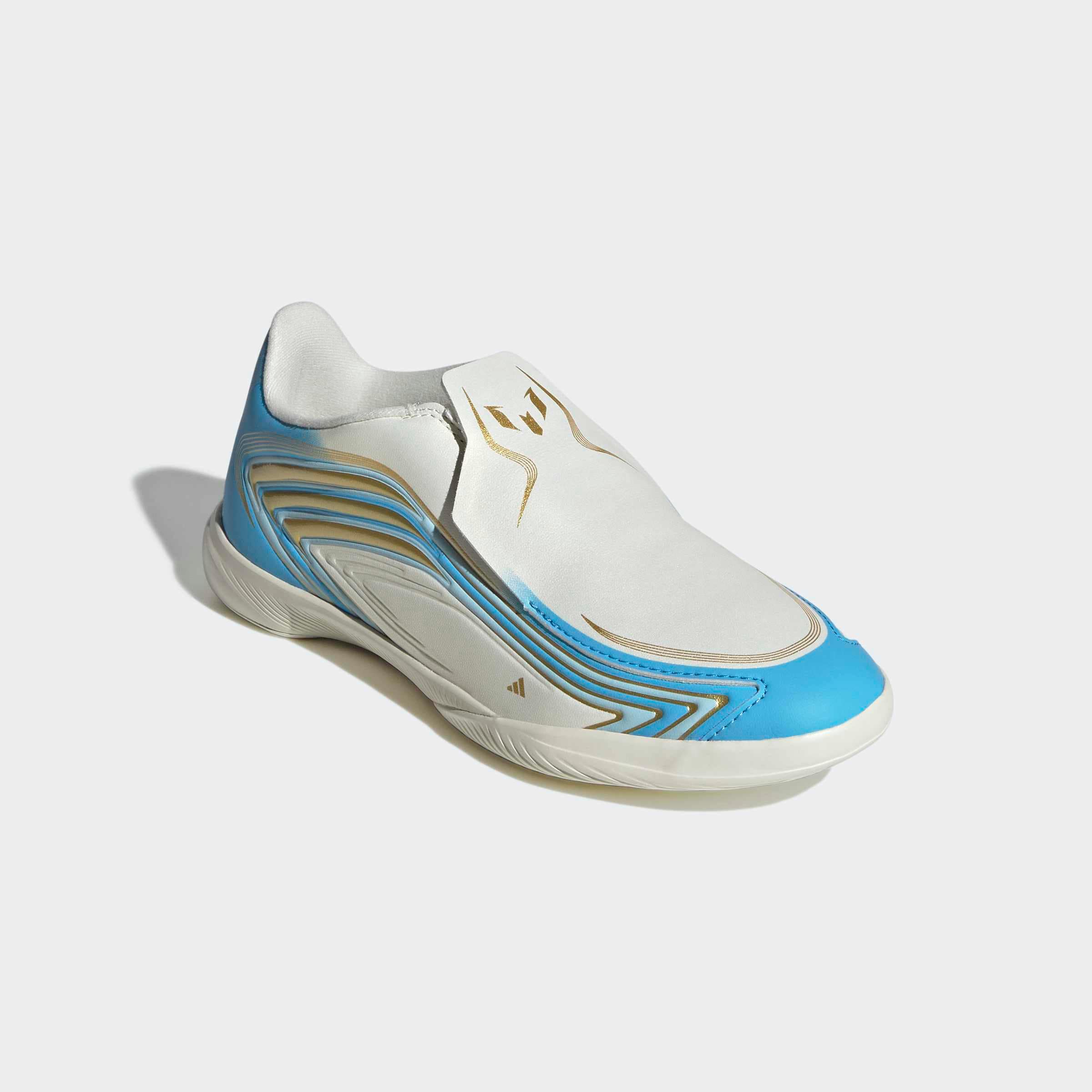 adidas Performance Fußballschuh "F50 MESSI LEAGUE KIDS, HALLENBÖDEN, OHNE SCHNÜRSENKEL" für Hallenboden, für Jugendliche & Kinder