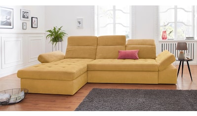 exxpo - sofa fashion Ecksofa »Otusso«, Steppung im Sitzbereich, Wahlweise  mit Bettfunktion und Bettkasten bestellen | BAUR