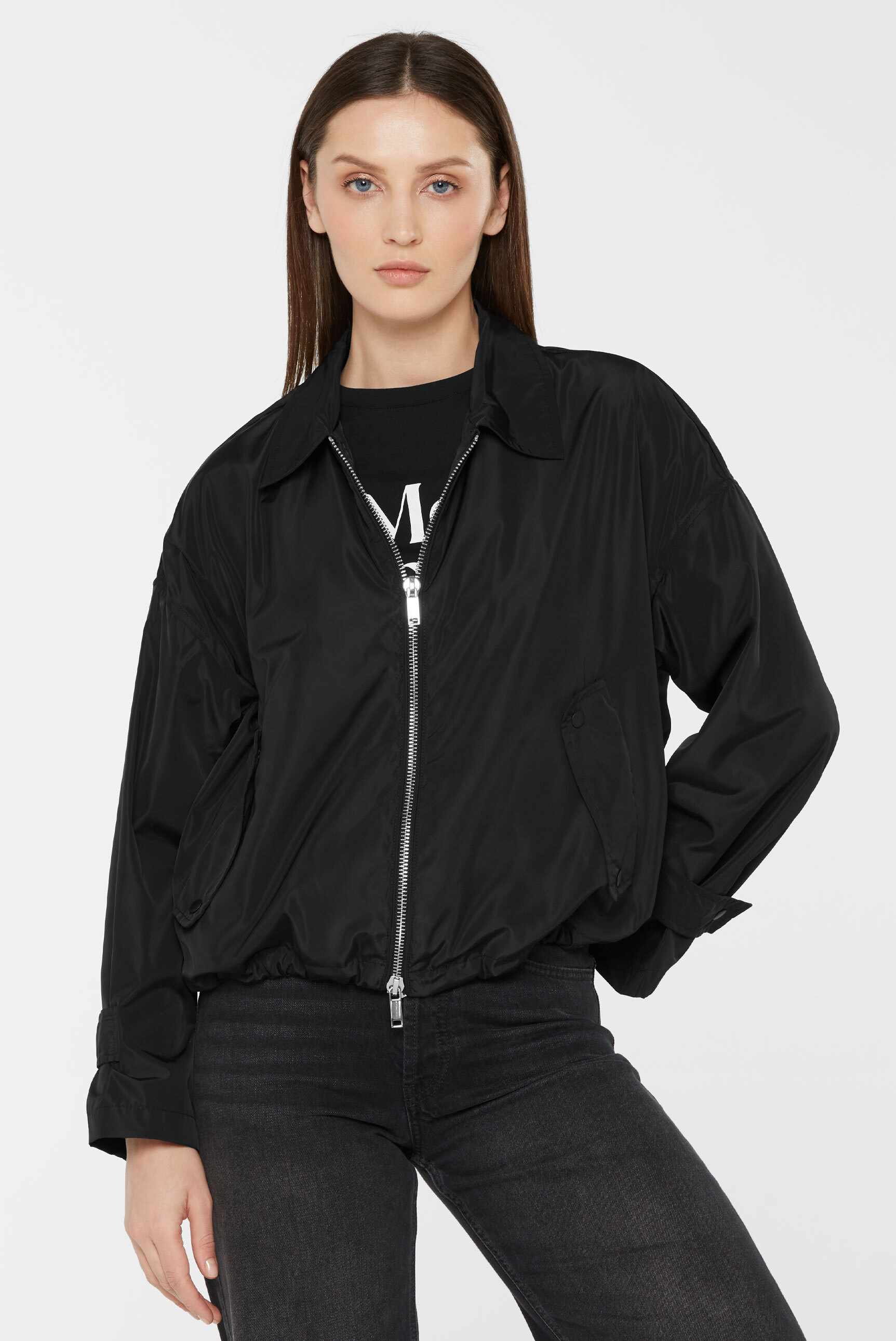 Thumbnail - SENSES.THE LABEL Outdoorjacke ohne Kapuze mit verstellbarem Gummizug im Saum