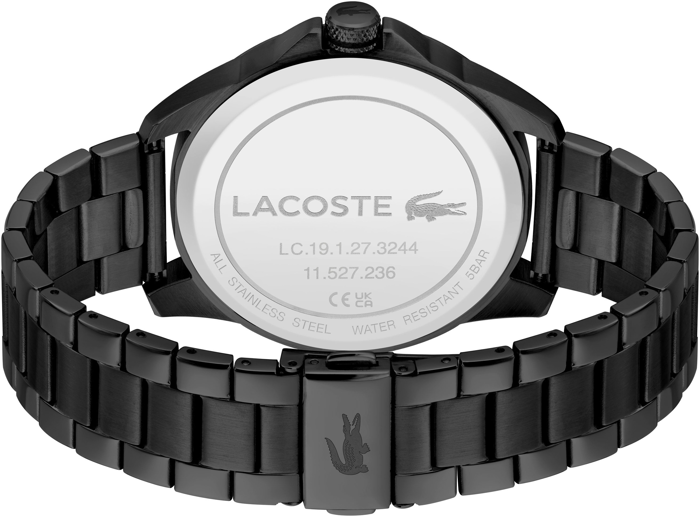 Lacoste Quarzuhr »LE CROC«, Armbanduhr, Herrenuhr, Edelstahlarmband, analog