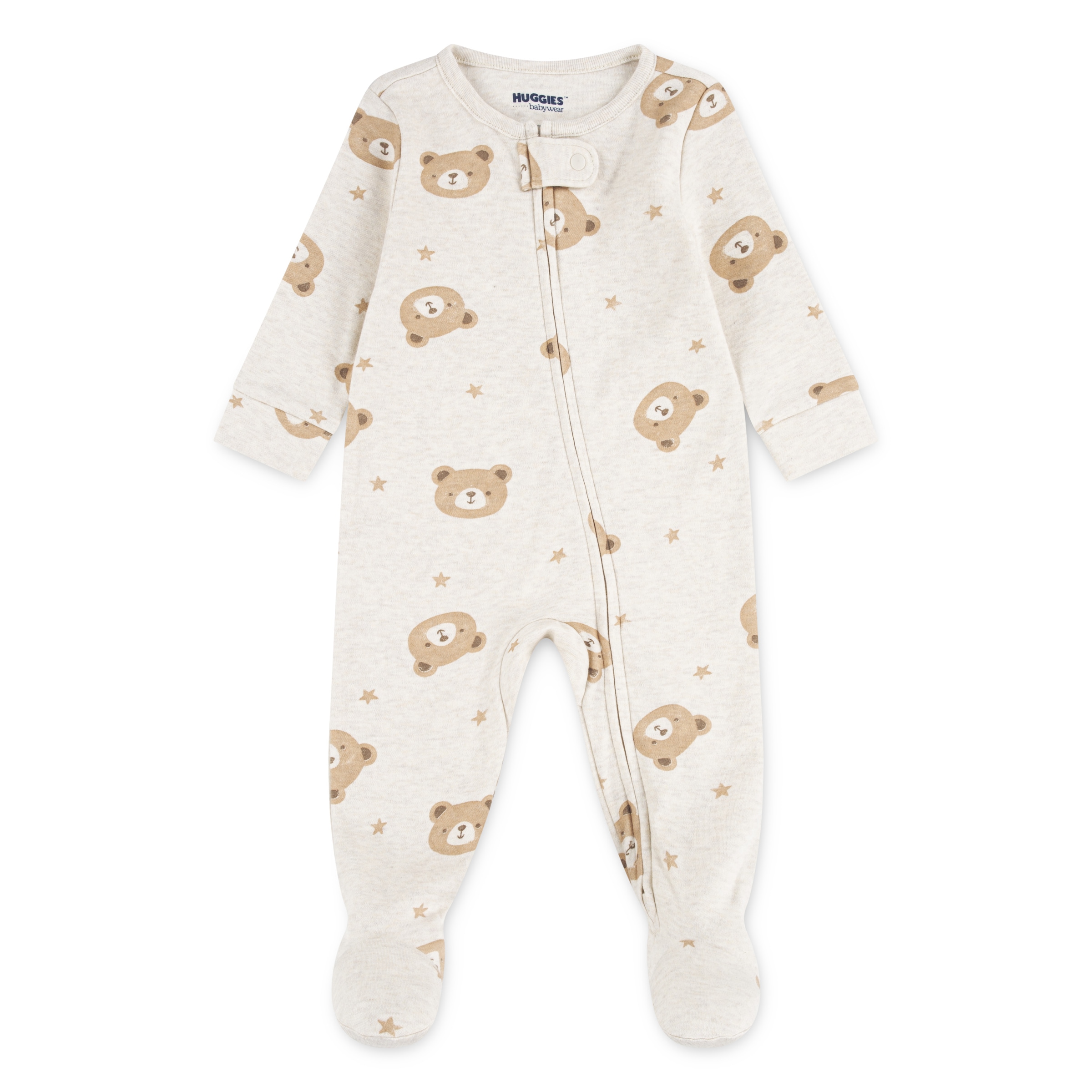 HUGGIES babywear Strampler "HUGB FOOTED COVERALL" allover mit Bärchen und Sternen bedruckt
