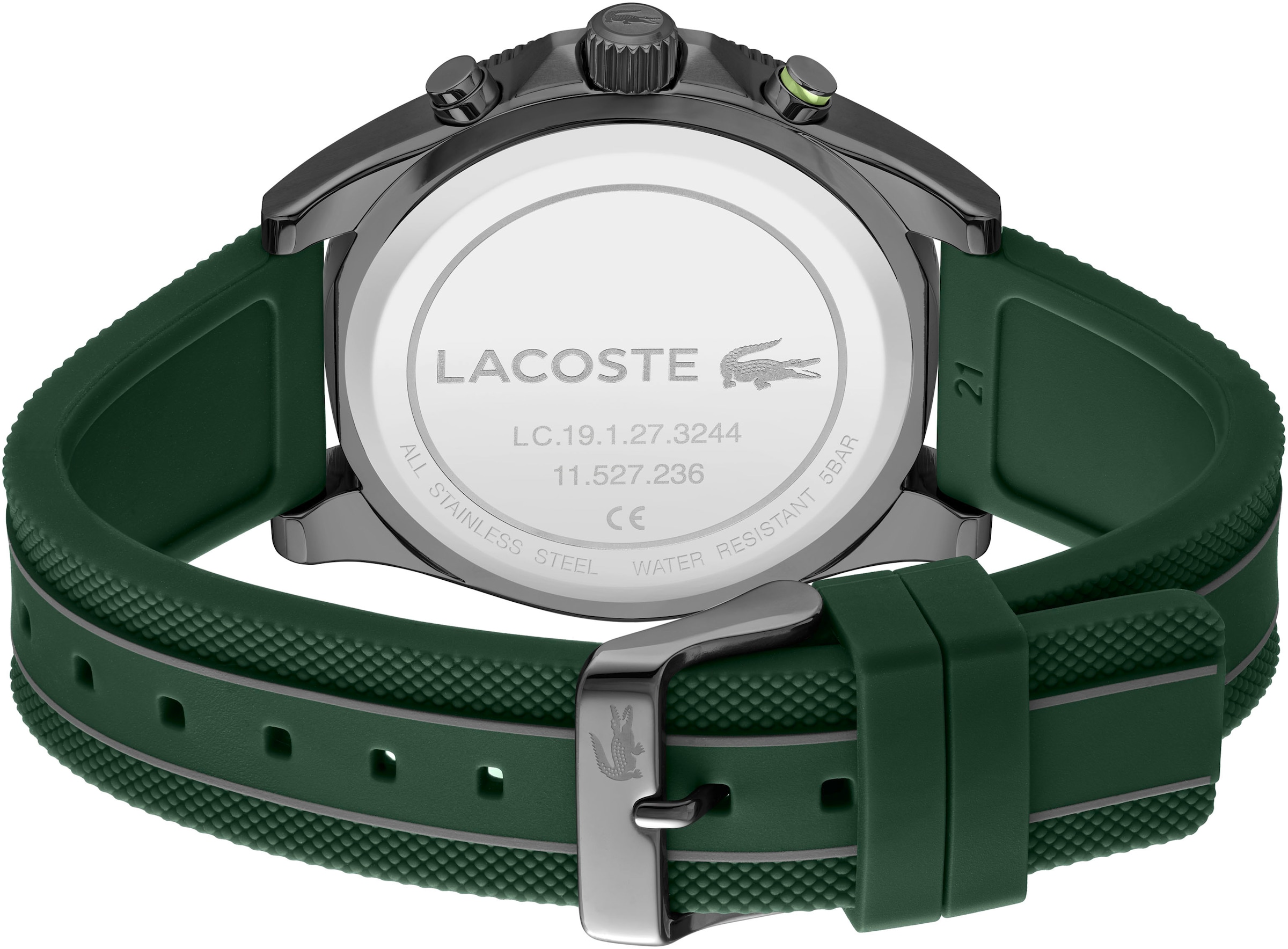Lacoste Chronograph »MAINSAIL«, Armbanduhr, Quarzuhr, Herrenuhr, Tag, Stoppfunktion, Silikonarmband