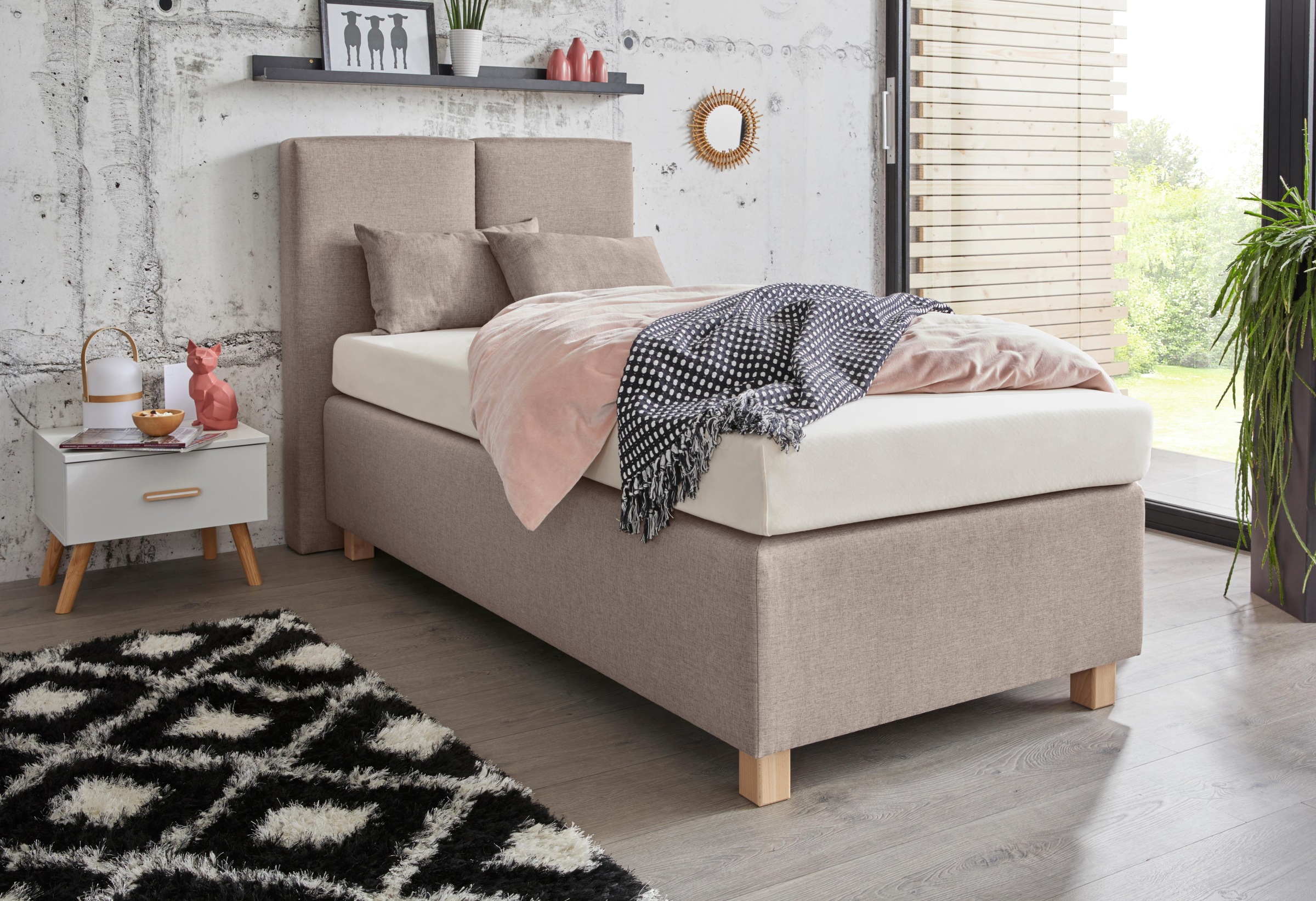 Westfalia Schlafkomfort Boxspringbett, mit Zierkissen
