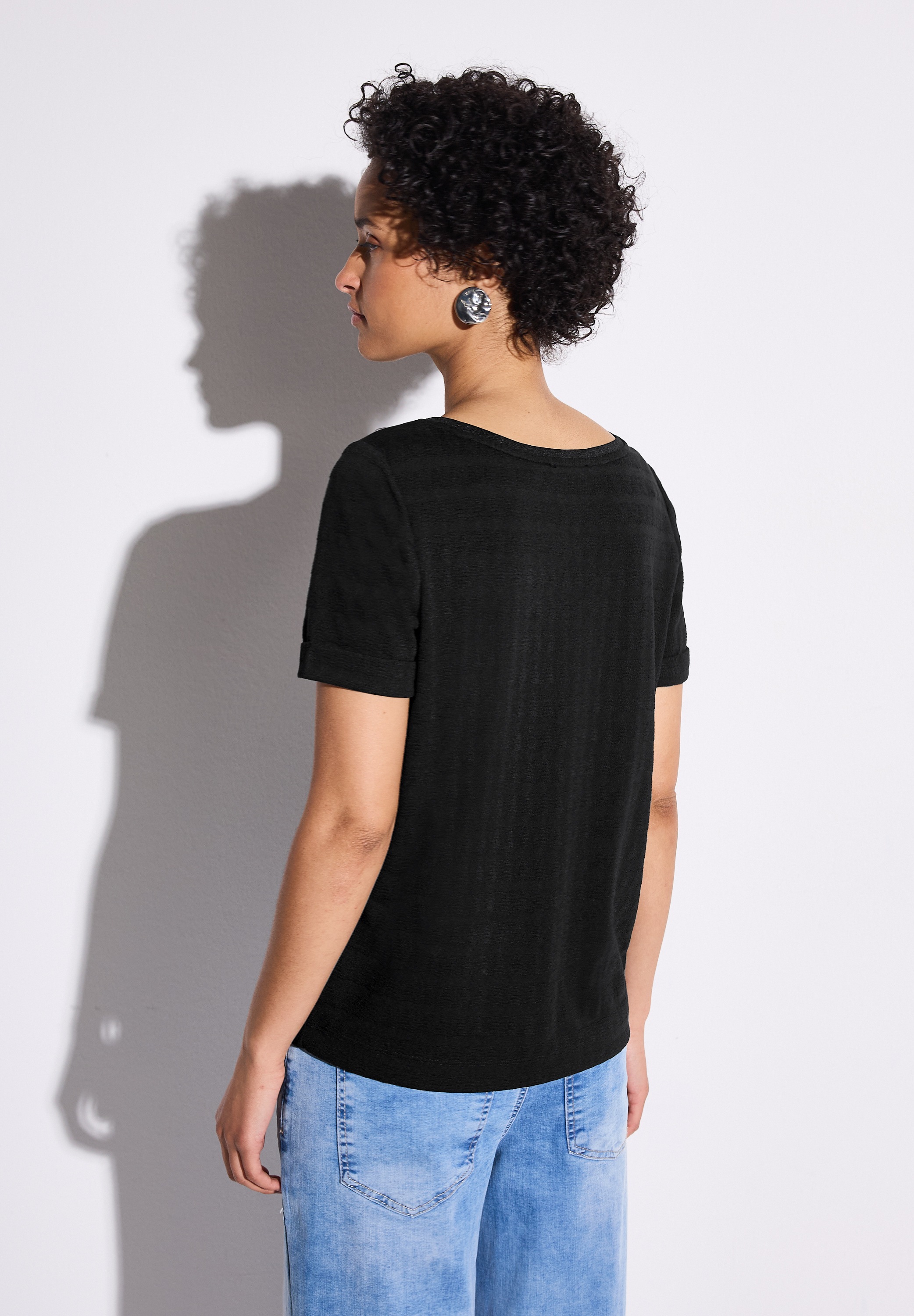STREET ONE T-Shirt, im angenehmen Materialmix günstig online kaufen