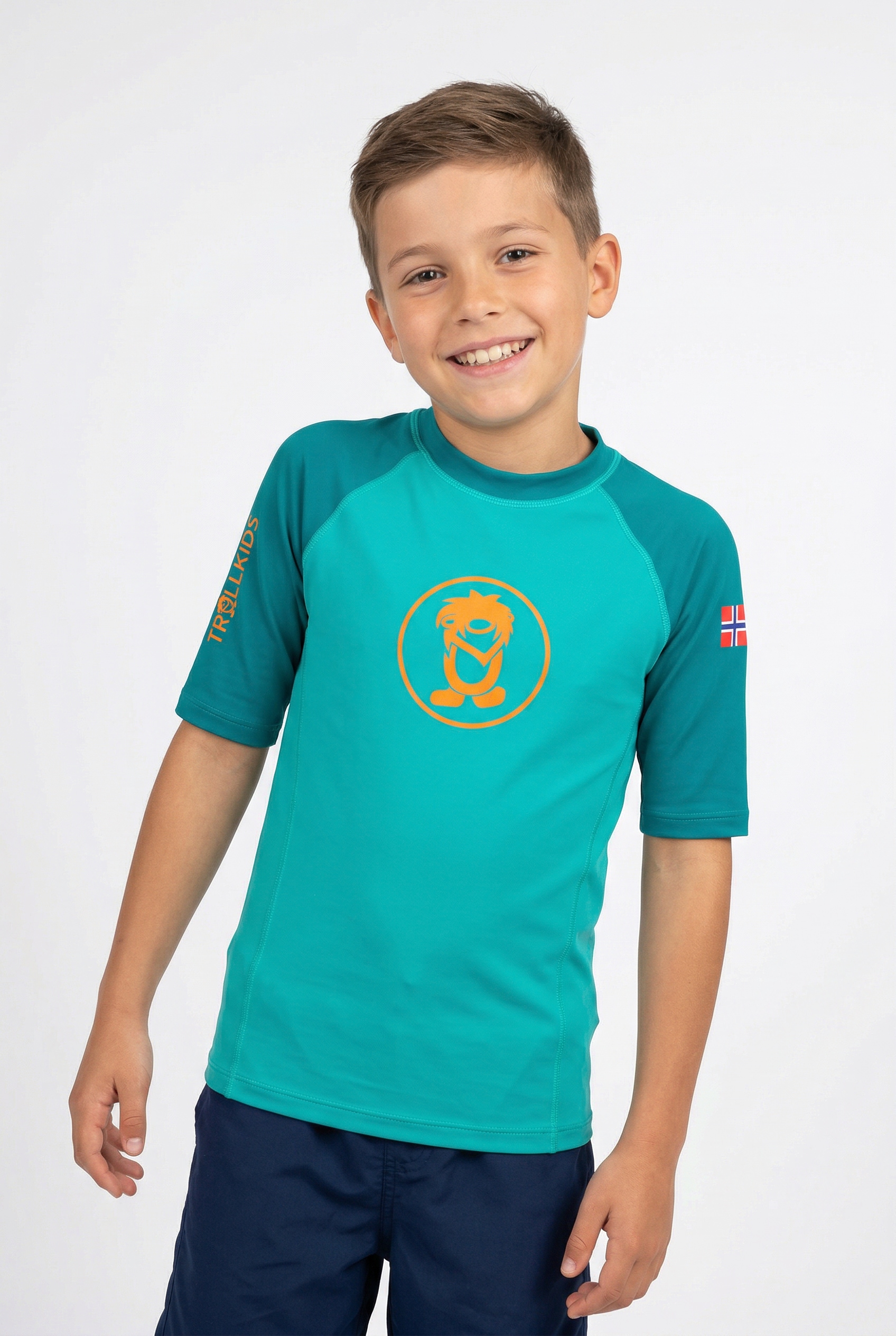 TROLLKIDS Bade-Shirt "KIDS KVALVIKA T" mit UV-Schutzfaktor 50+, kurzärmlig, für Kinder und Jugendliche