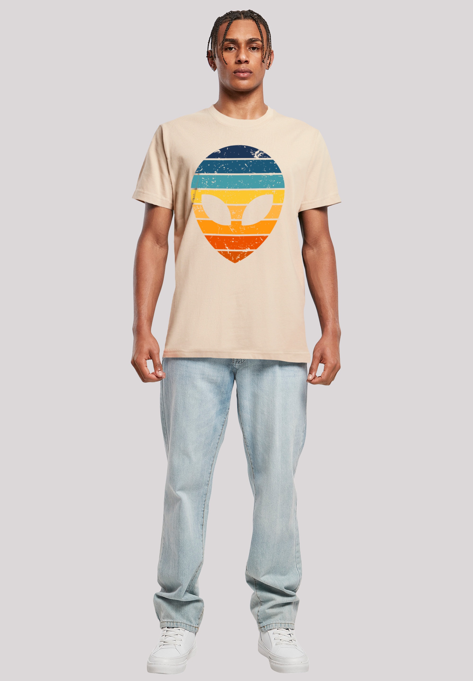 F4NT4STIC T-Shirt »Alien Sonnenuntergang Retro«, Premium Qualität
