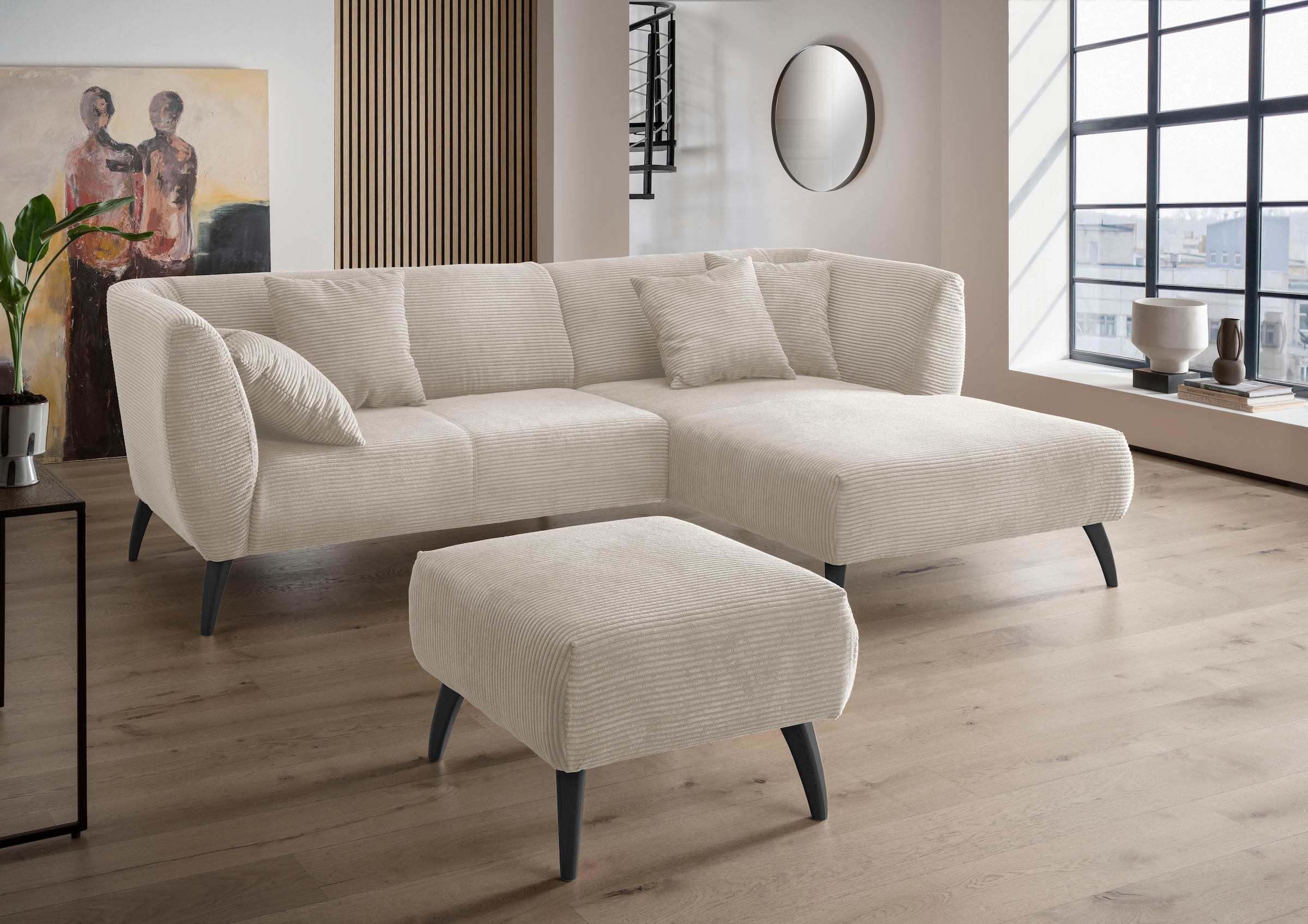 INOSIGN Ecksofa "Colori Polstermöbel mit zeitlos eleganter Rückenführung. L günstig online kaufen