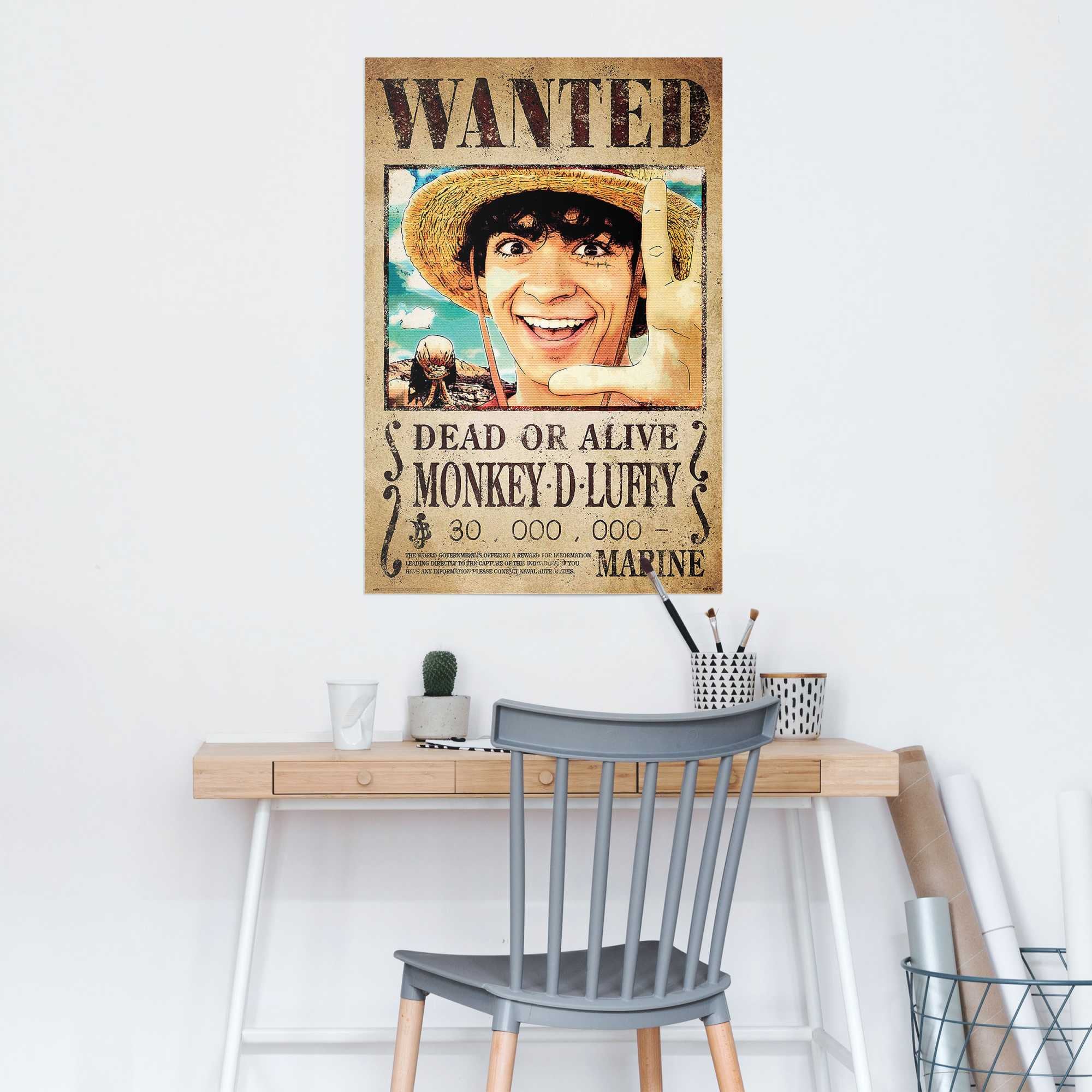 Poster »One Piece - wanted monkey d. Luffy«