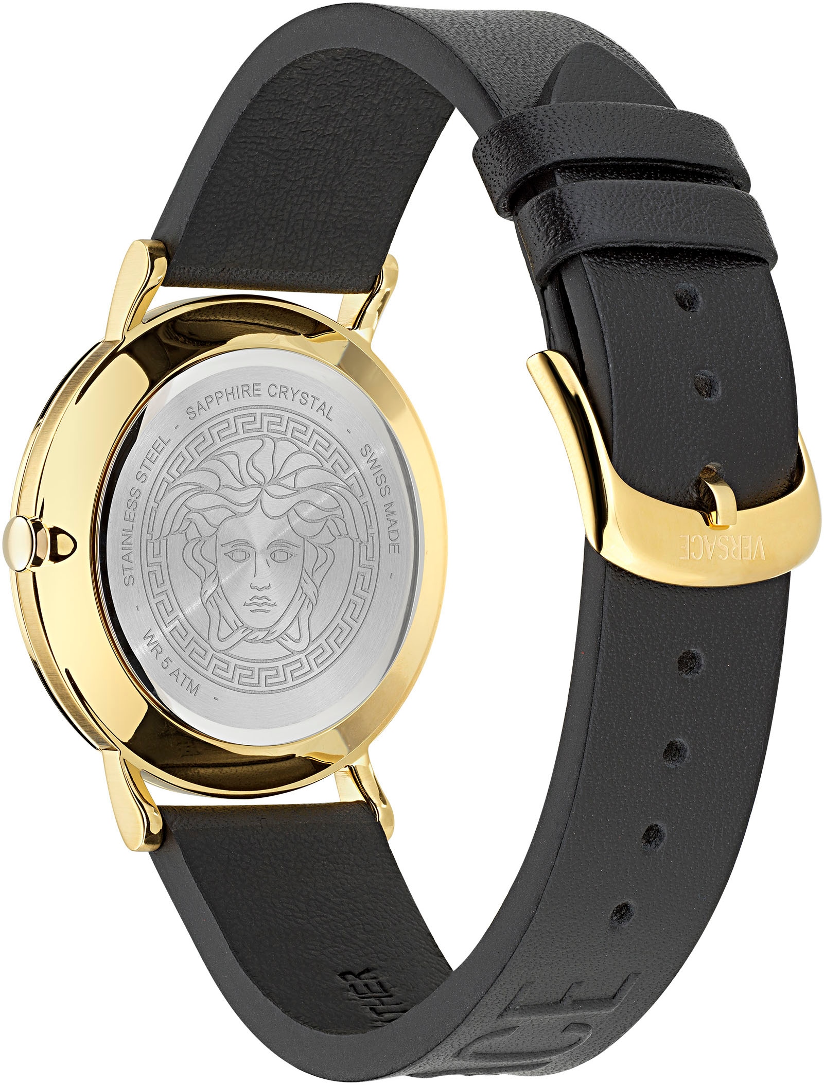 Versace Quarzuhr »GRECA SLIM«, Armbanduhr, Herrenuhr, Swiss Made, Saphirglas, analog