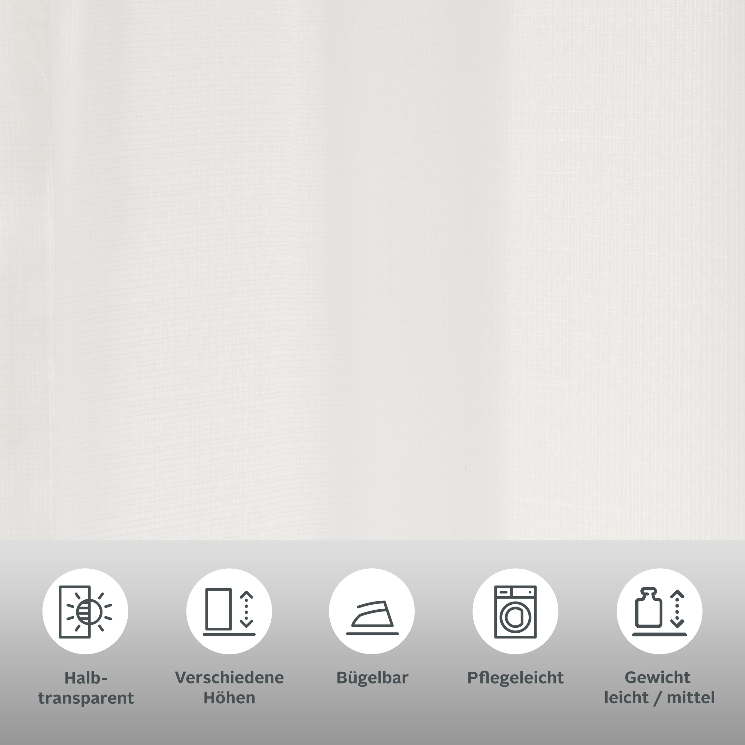 Thumbnail - my home Gardine "Yalinga" Ösen 1 Stk. tlg. Vorhang, Fertiggardine, transparent